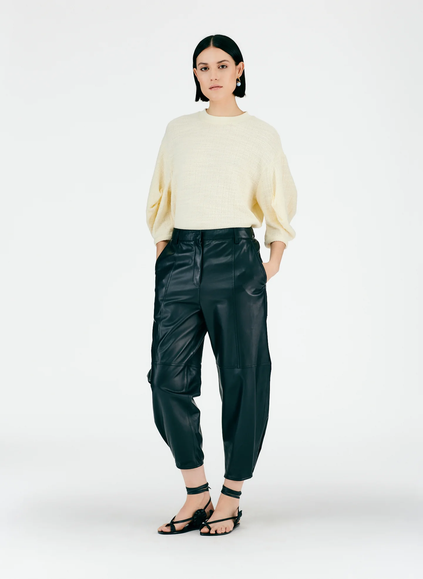 Leather Sculpted Pant - Image 8