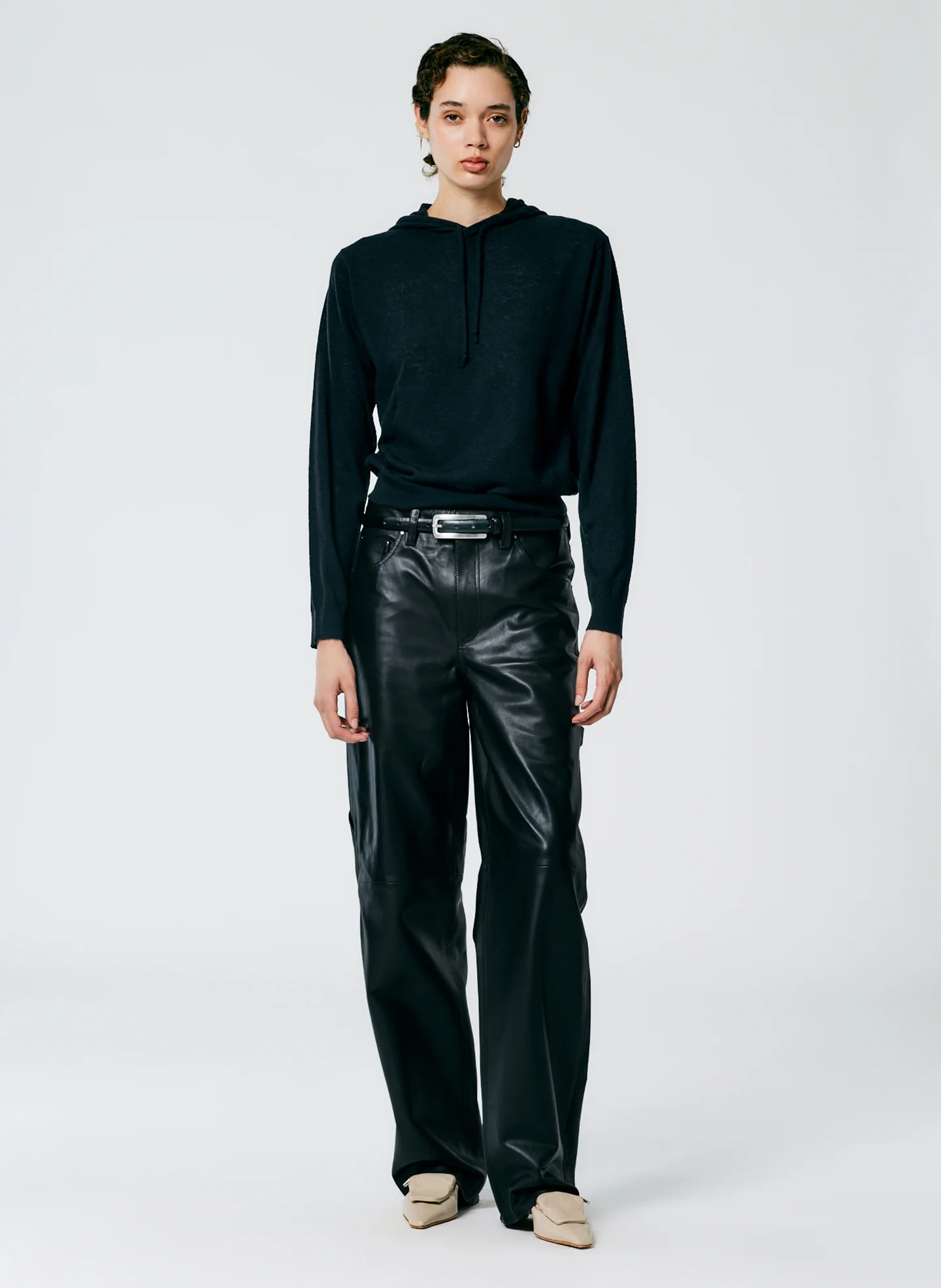 Leather Slouchy Carpenter Pant