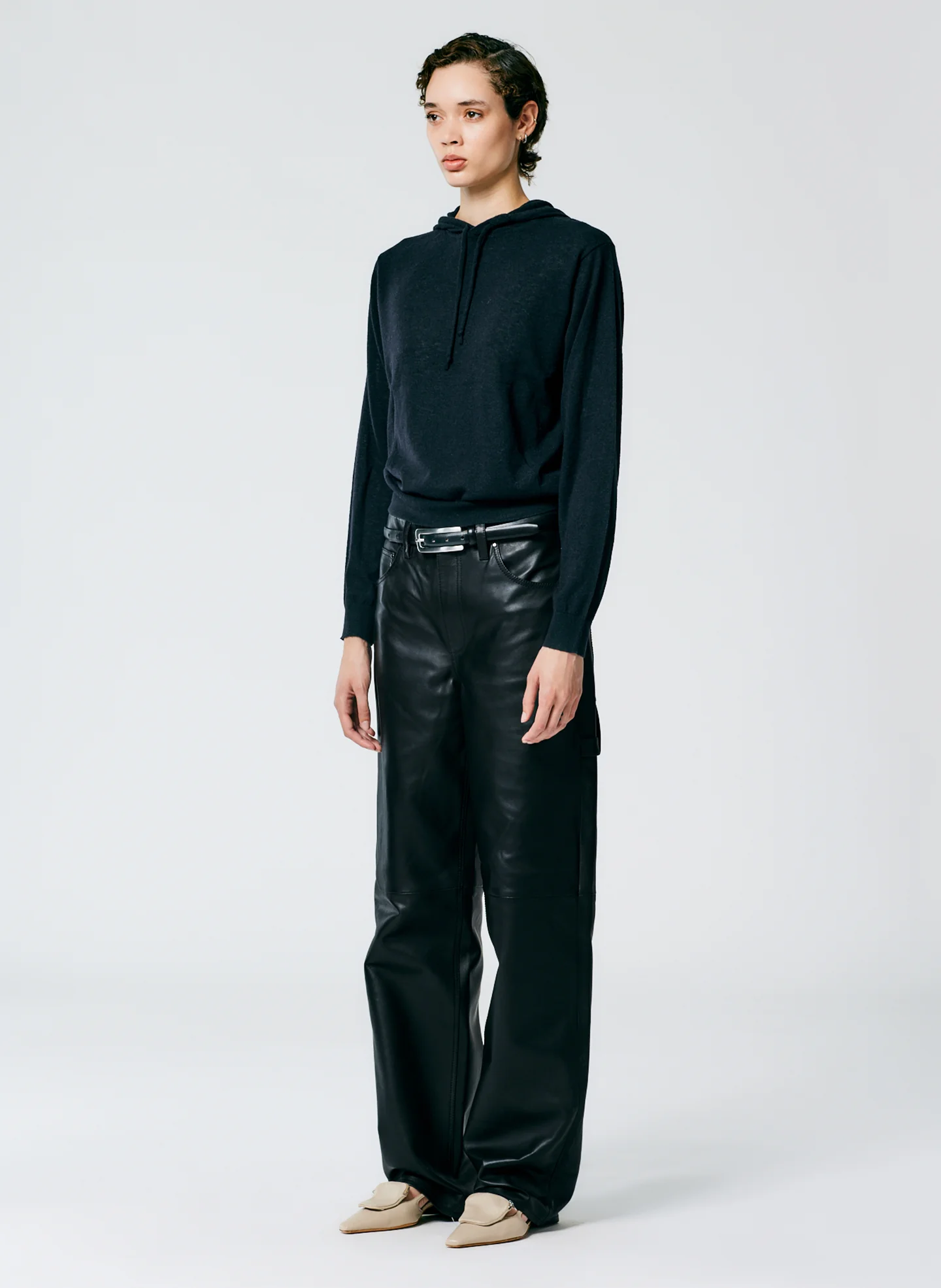 Leather Slouchy Carpenter Pant - Image 3