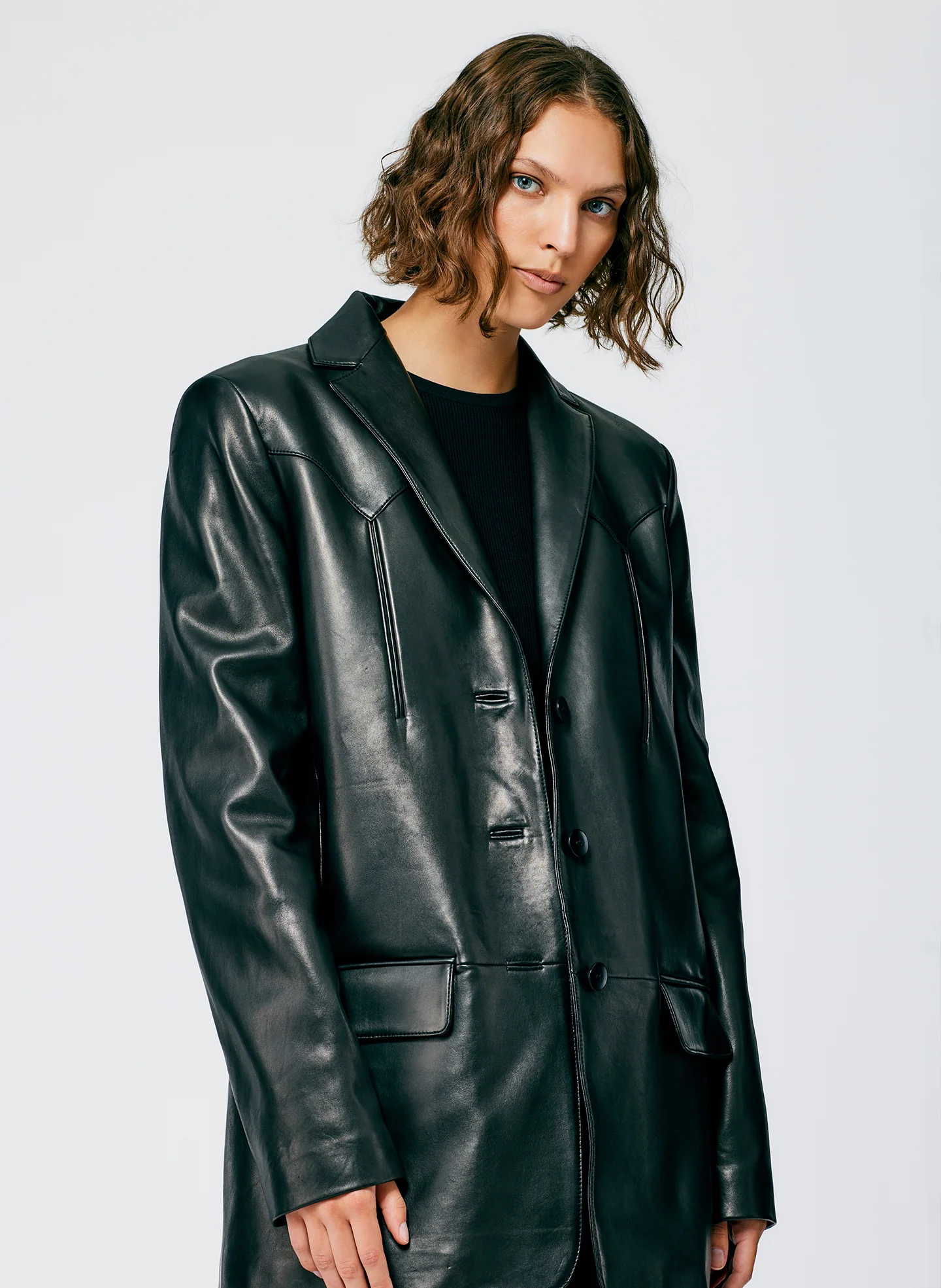 Leather Western Blazer - Image 5