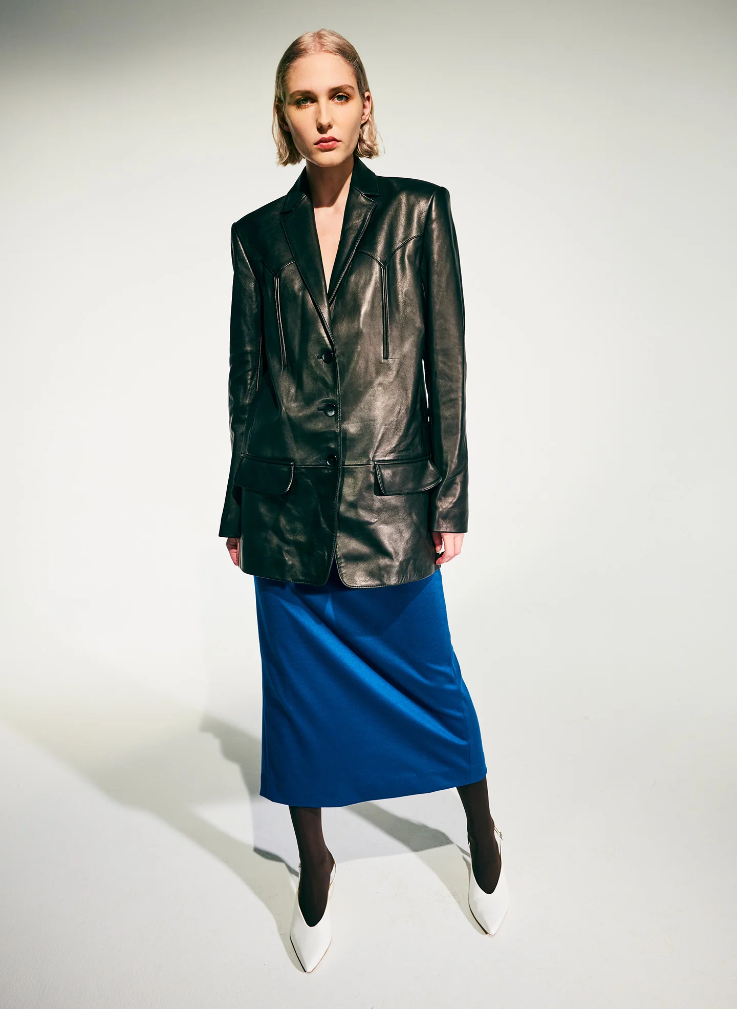 Leather Western Blazer - Image 7