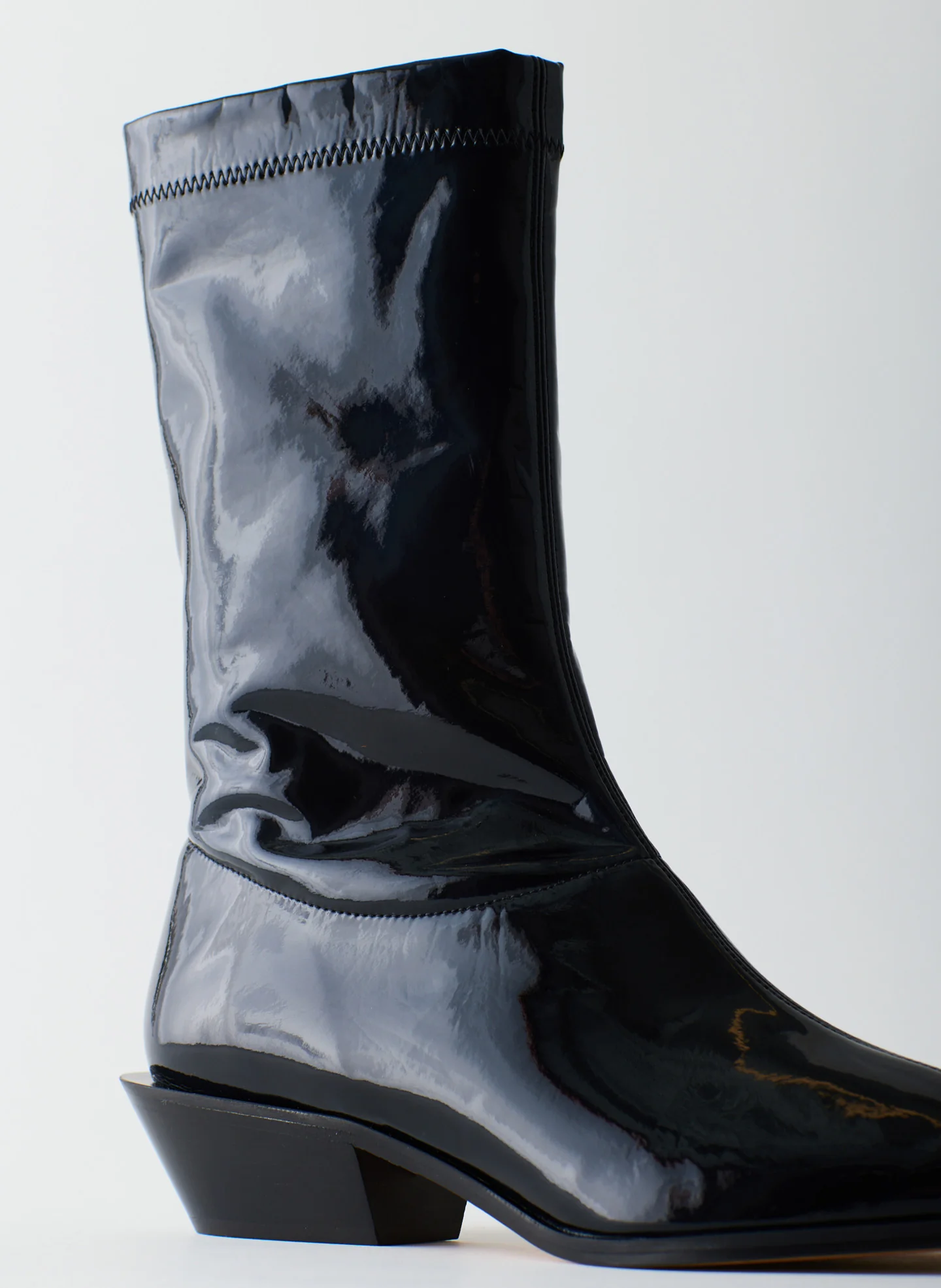 Leo Patent Leather Low Boot - Image 7