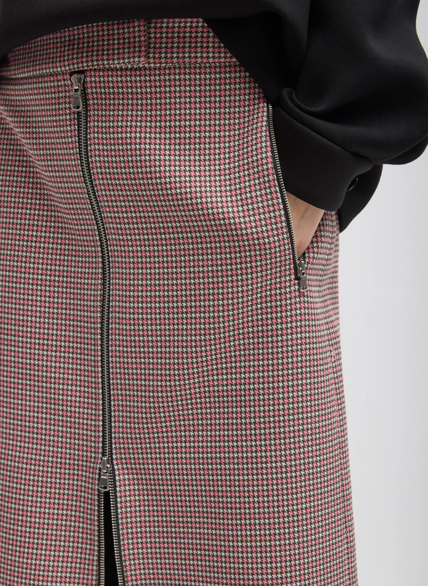 Leon Check Midi Trouser Zip Skirt - Image 5