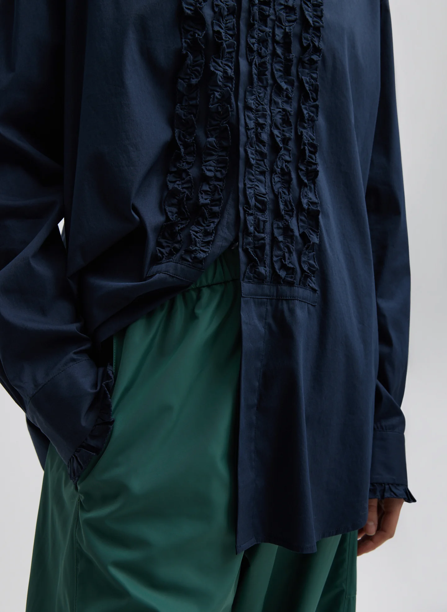 Light Weight Cotton Nylon Easy Tuxedo Shirt - Image 4