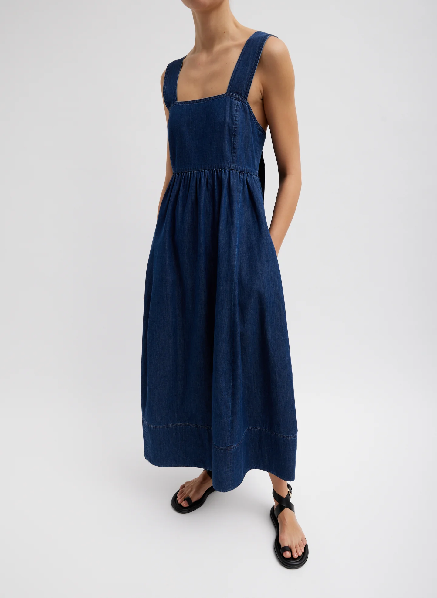 Light Weight Stone Wash Sculpted Dress