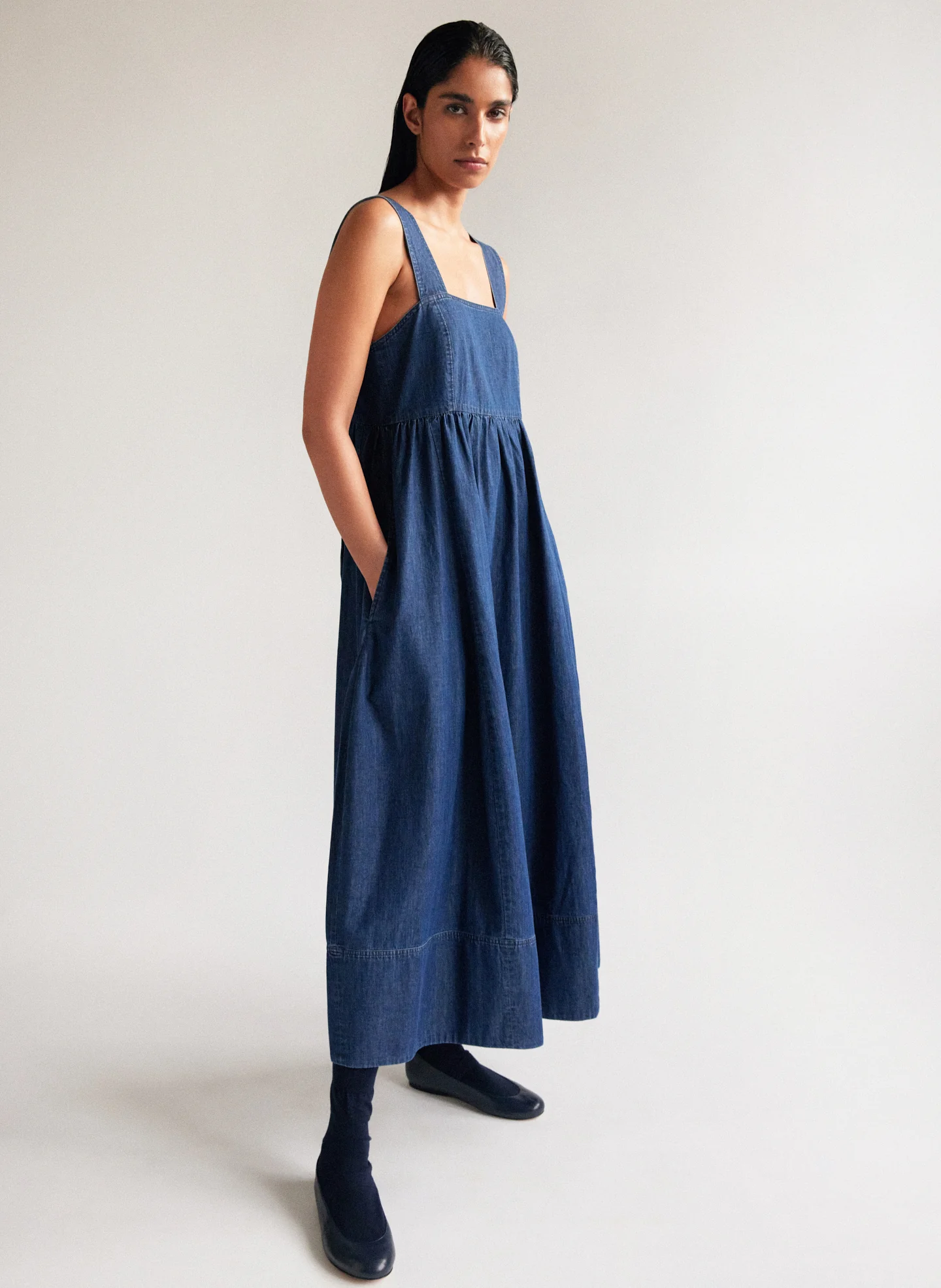 Light Weight Stone Wash Sculpted Dress - Image 2
