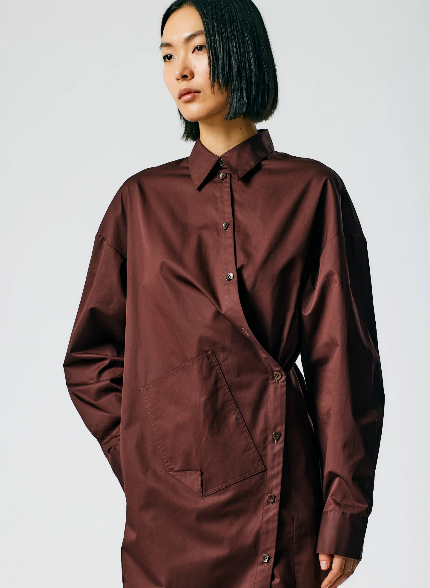 Lightweight Cotton Sateen Shirtdress - Image 7