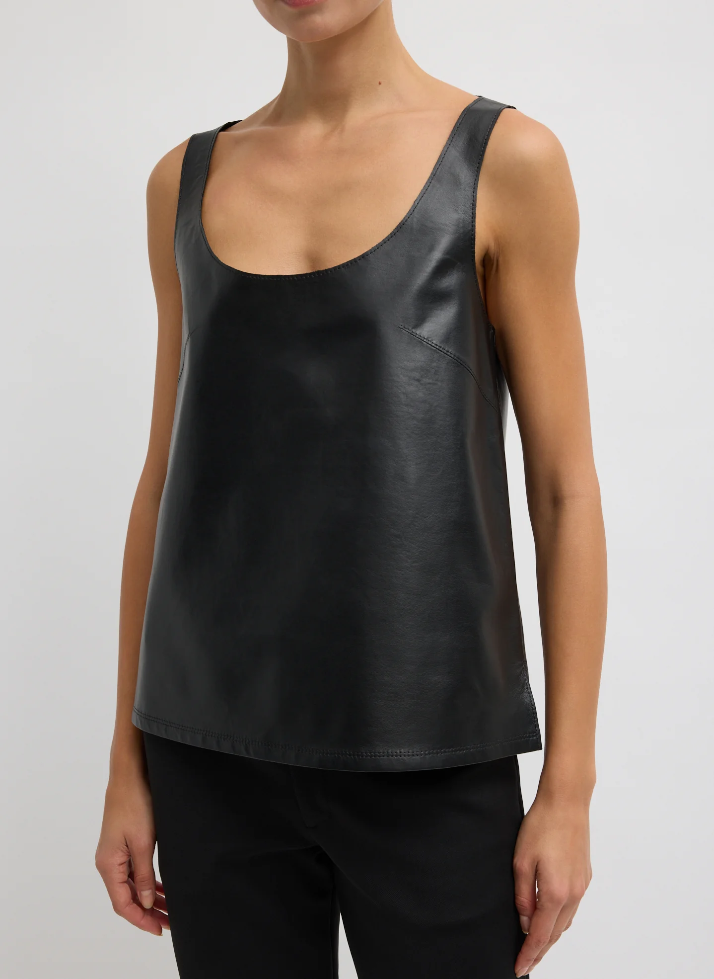 Light Weight Leather Tank Top