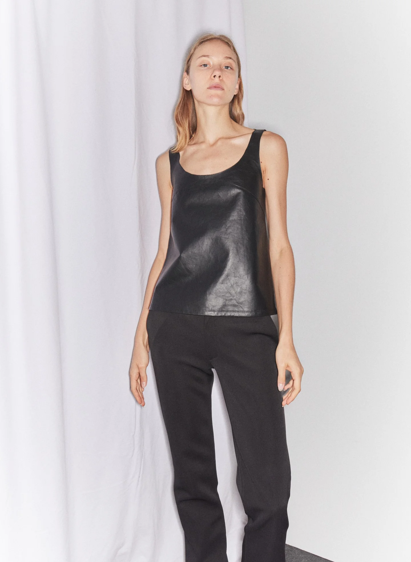 Light Weight Leather Tank Top - Image 3