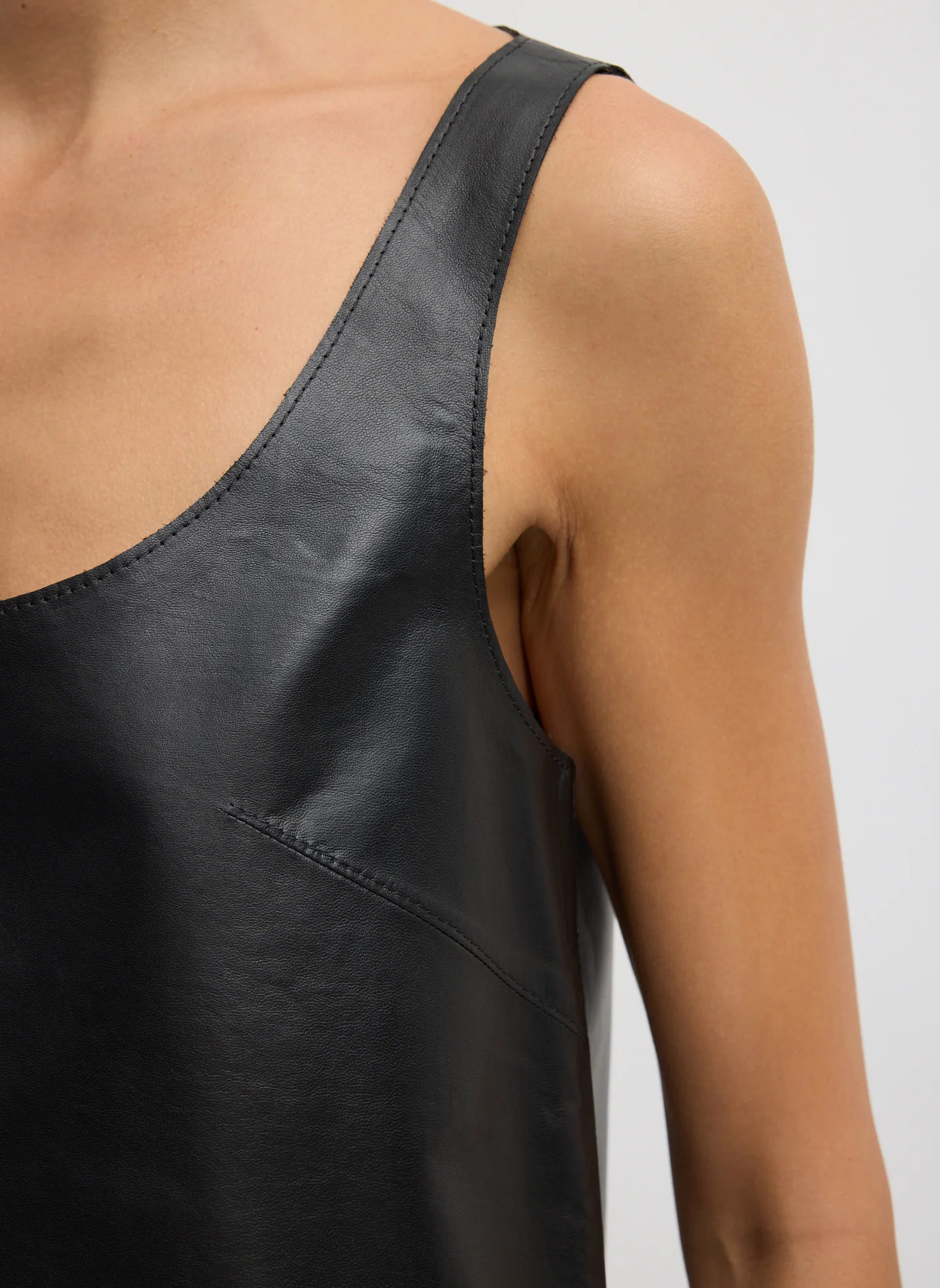 Light Weight Leather Tank Top - Image 7