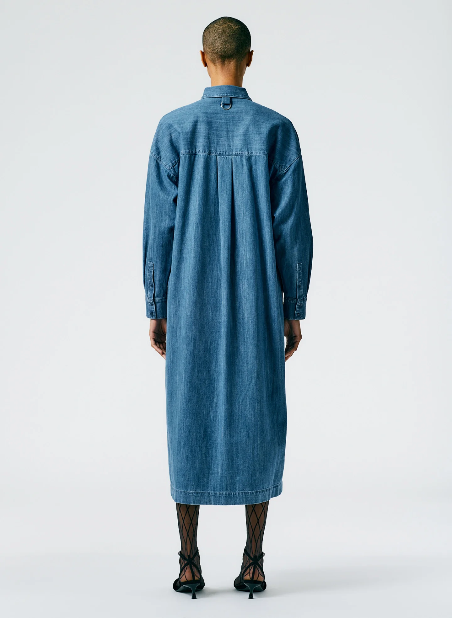 Lightweight Stone Wash Denim Shirtdress - Image 4