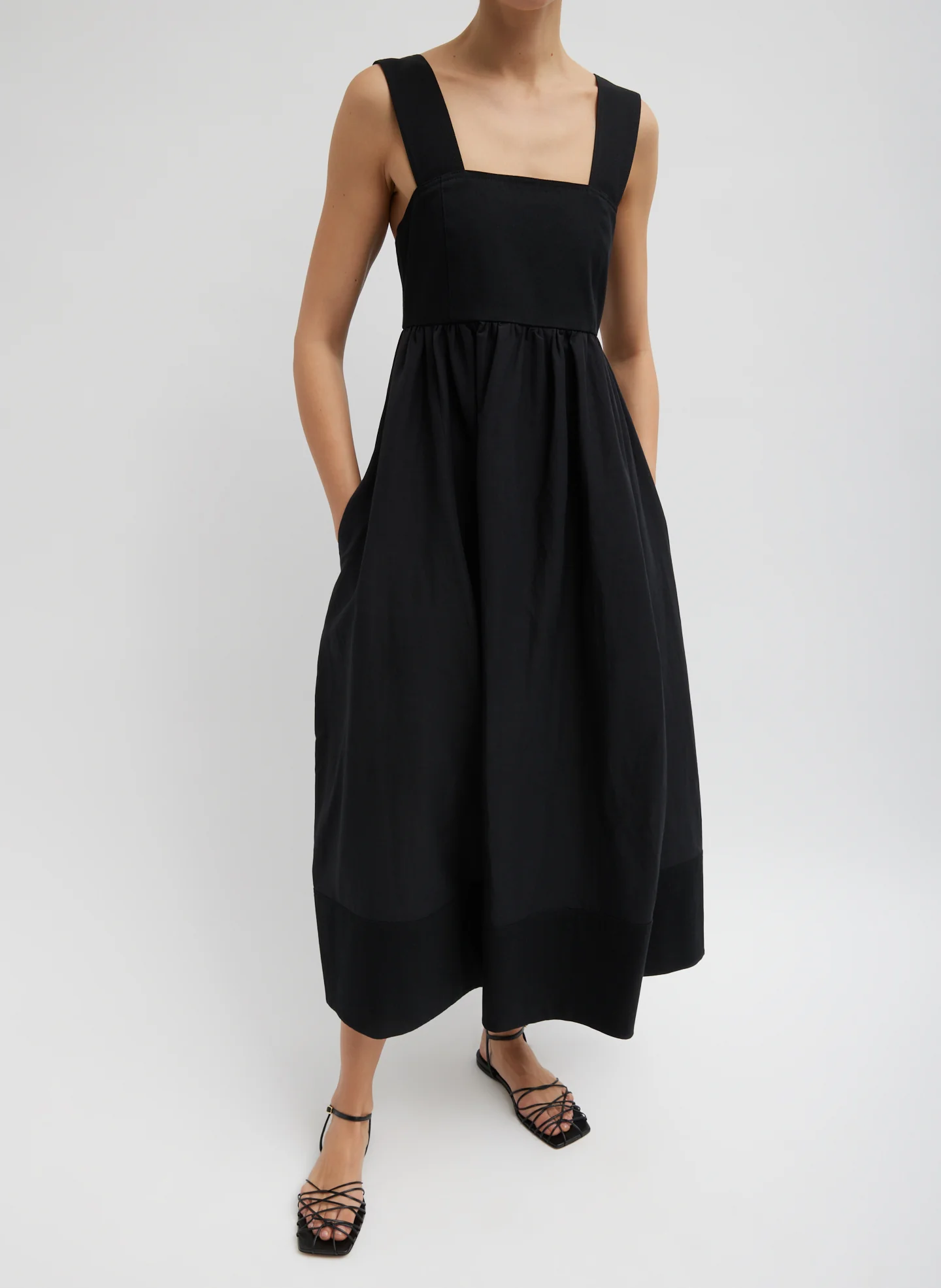 Linen Cotton Voile Sculpted Dress