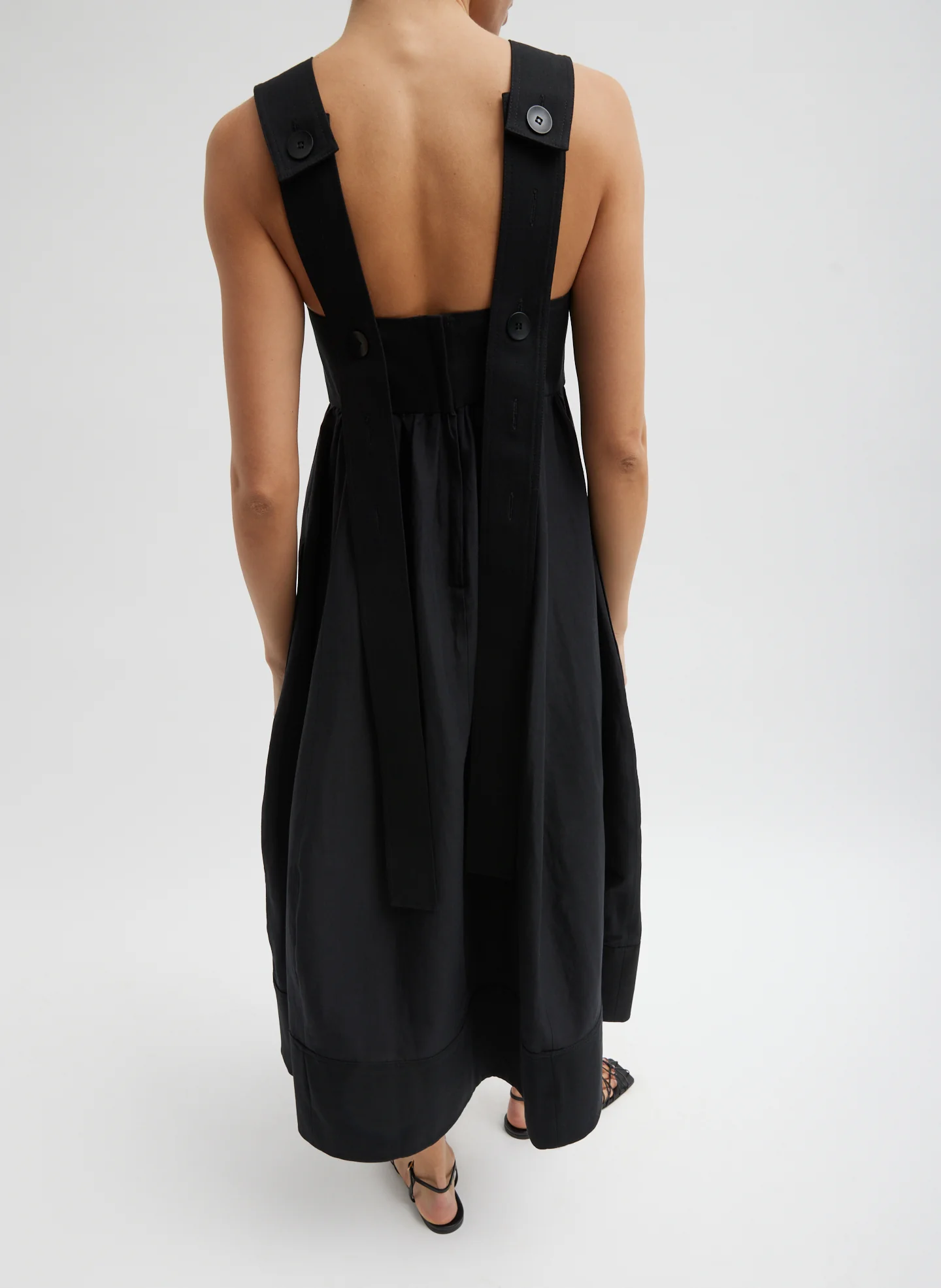 Linen Cotton Voile Sculpted Dress - Image 7