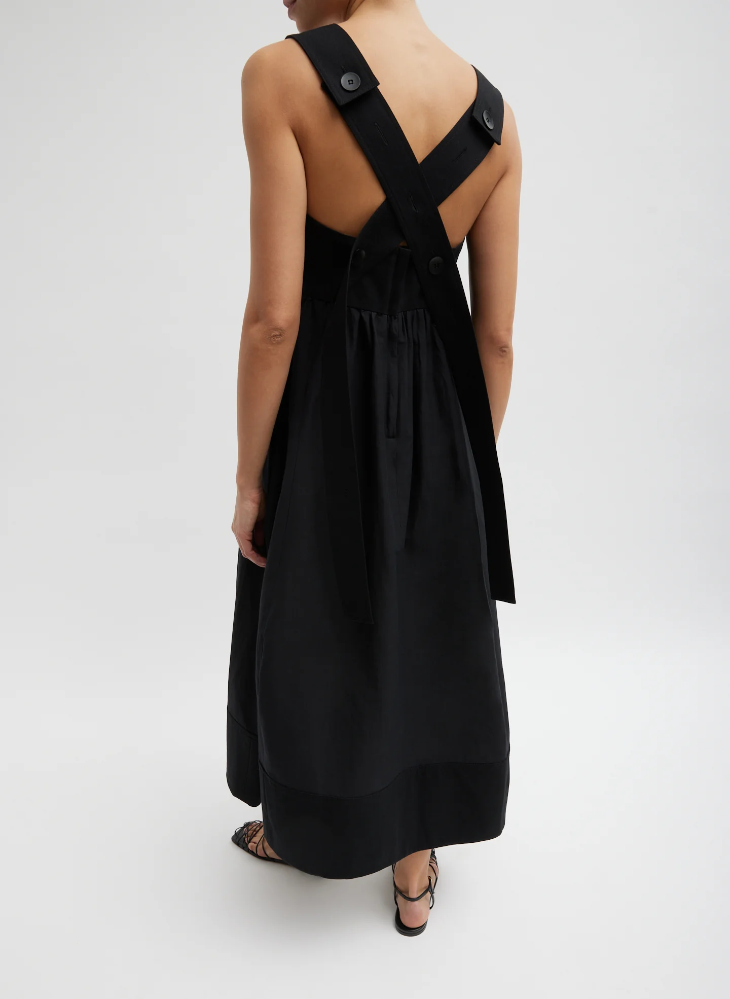 Linen Cotton Voile Sculpted Dress - Image 8