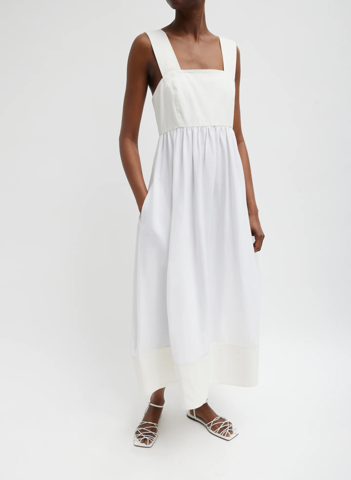 Linen Cotton Voile Sculpted Dress