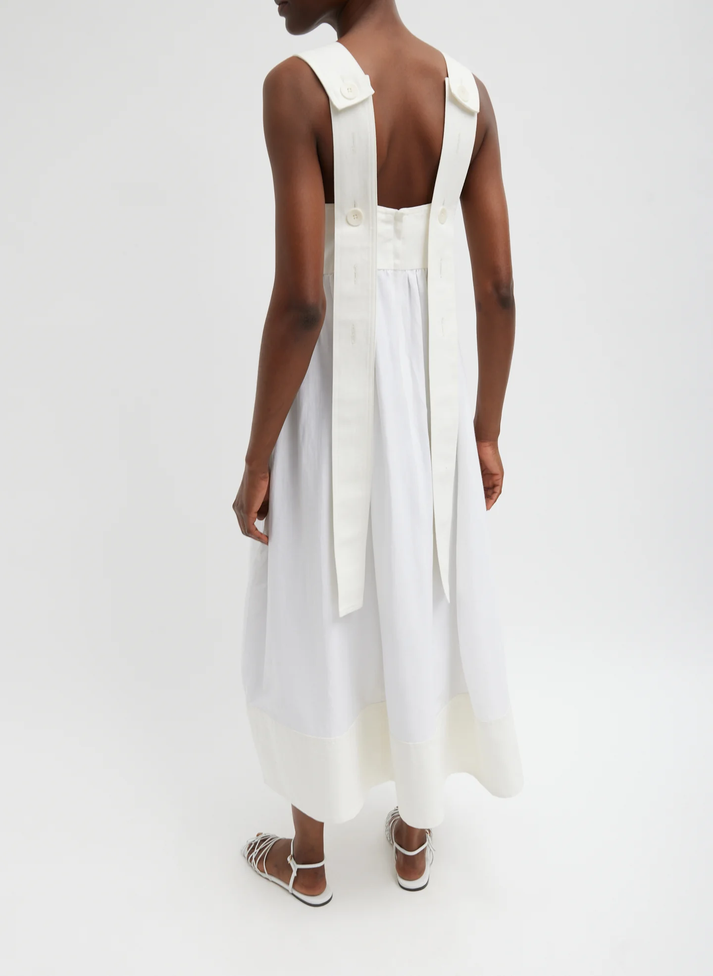 Linen Cotton Voile Sculpted Dress - Image 6