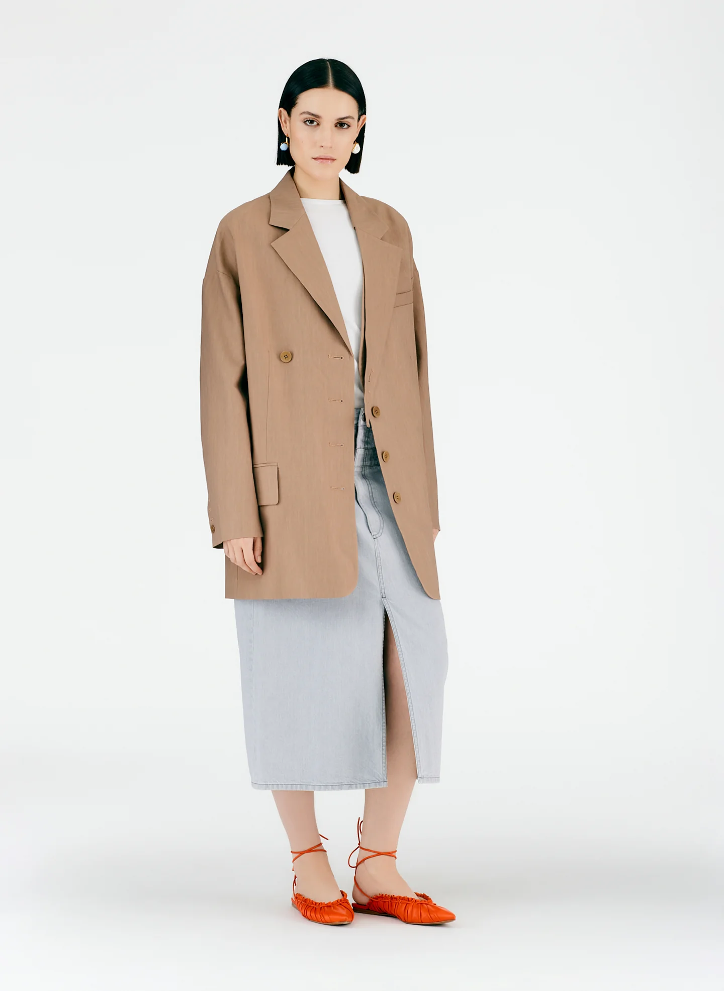 Linen Viscose Car Coat - Image 6