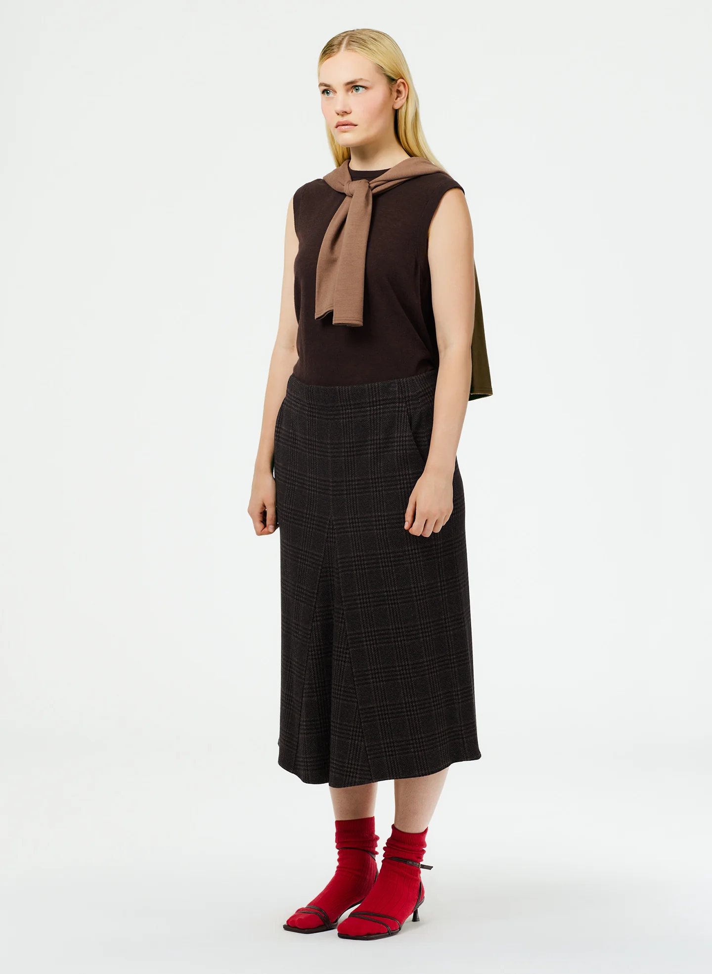 Lutz Knit Godet Midi Skirt - Image 3