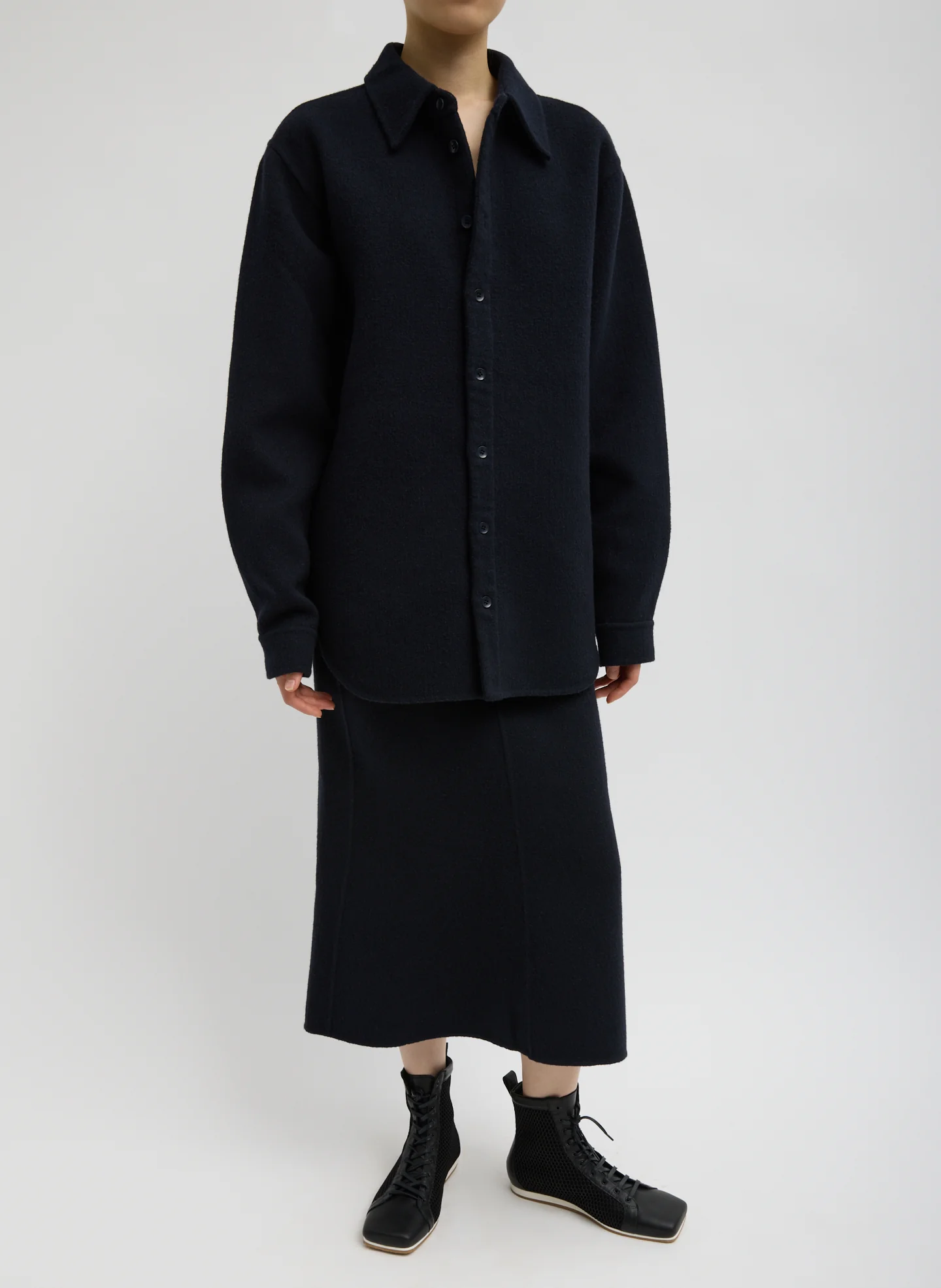 Luxe Double Faced Wool Angora Easy Shirt - Image 5