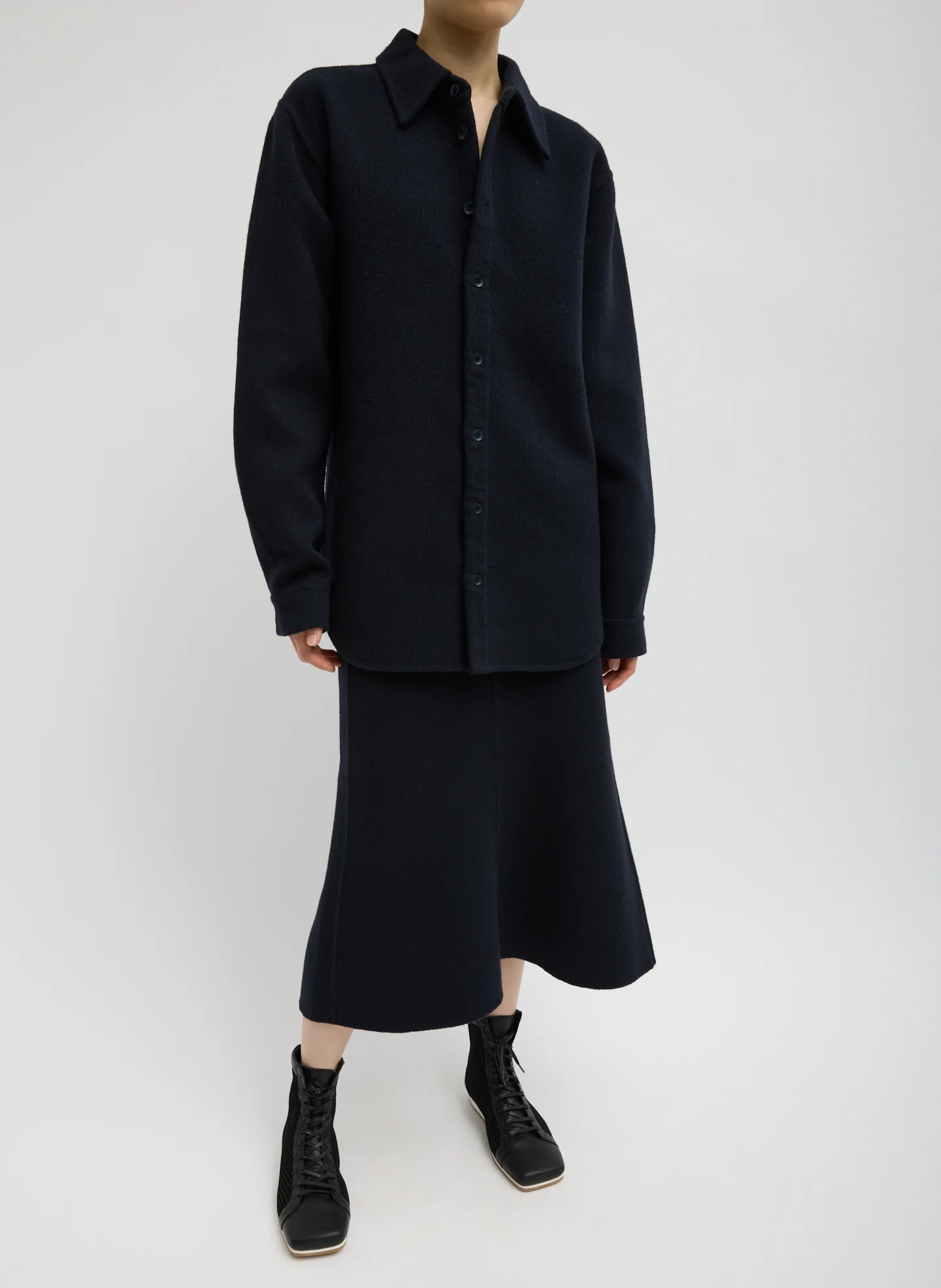 Luxe Double Faced Wool Angora Easy Shirt - Image 6