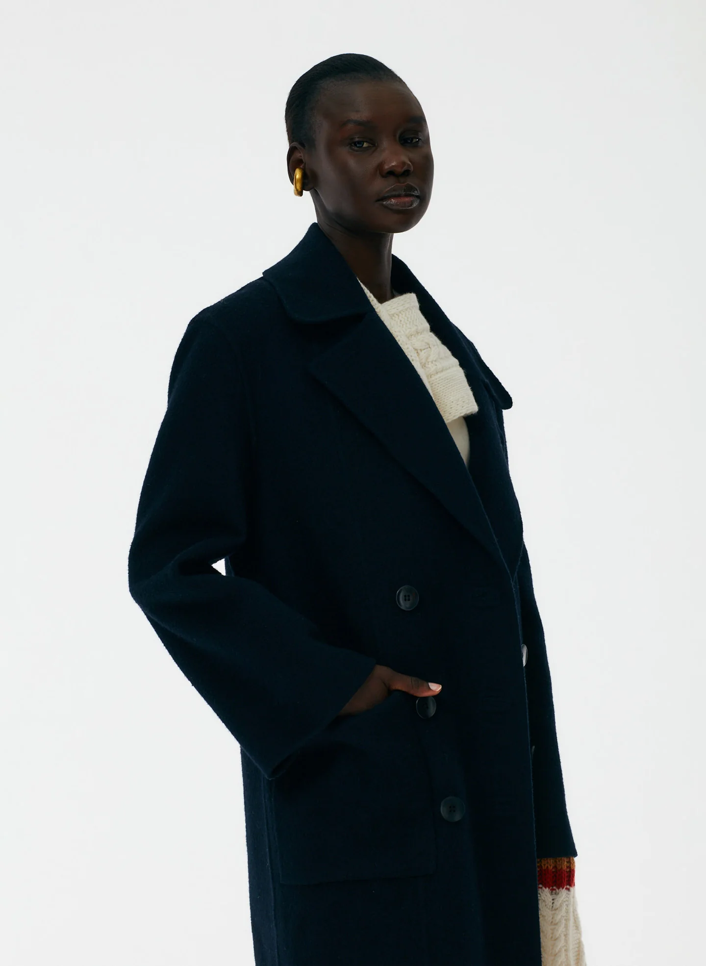 Luxe Double Faced Wool Angora Carwash Coat - Image 5