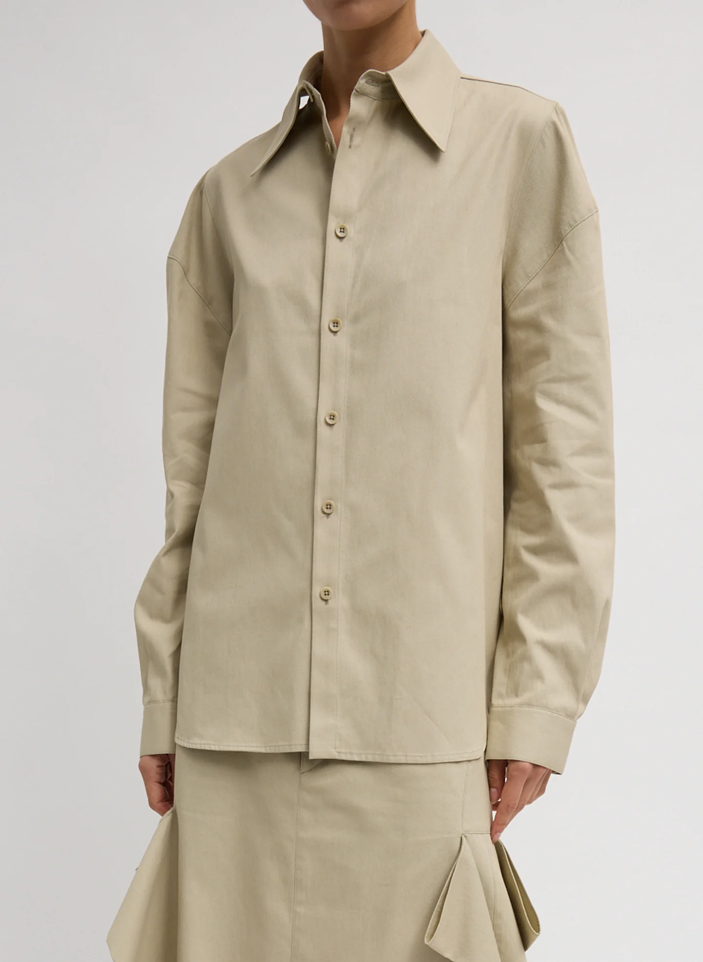 Luxe Spring Twill Hinged Shirt