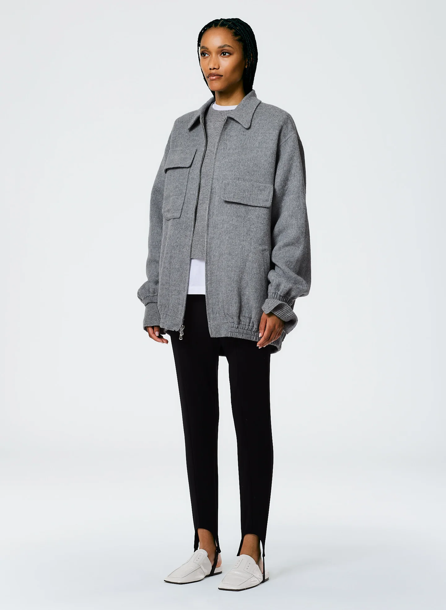 Luxe Wool Angora Oversized Bomber - Image 3