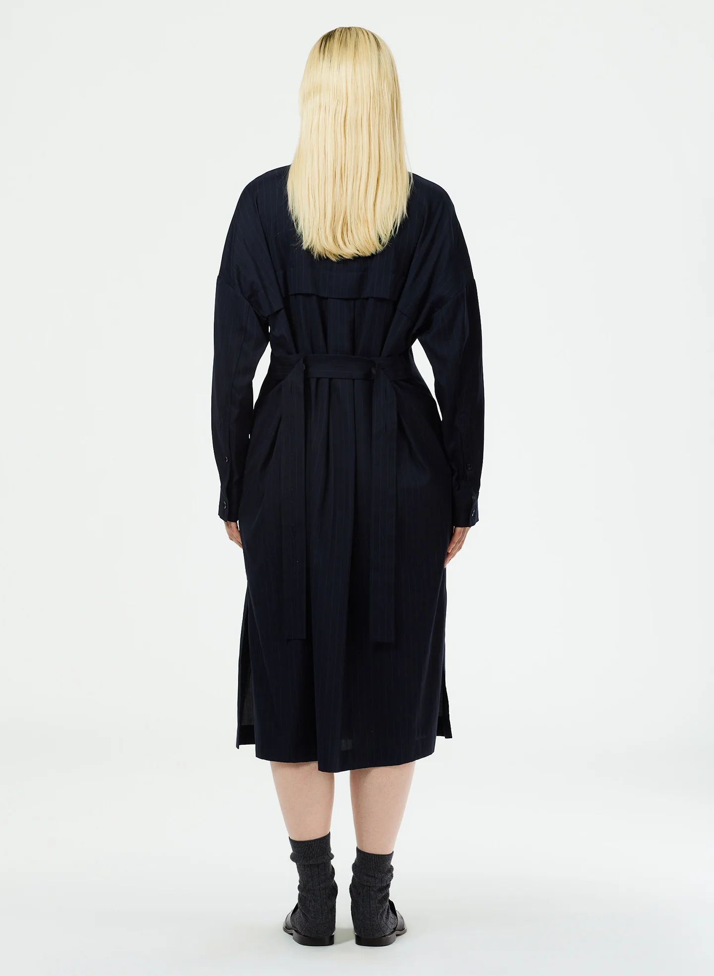 Lyocell Drape Cowl Neck Dress - Image 4