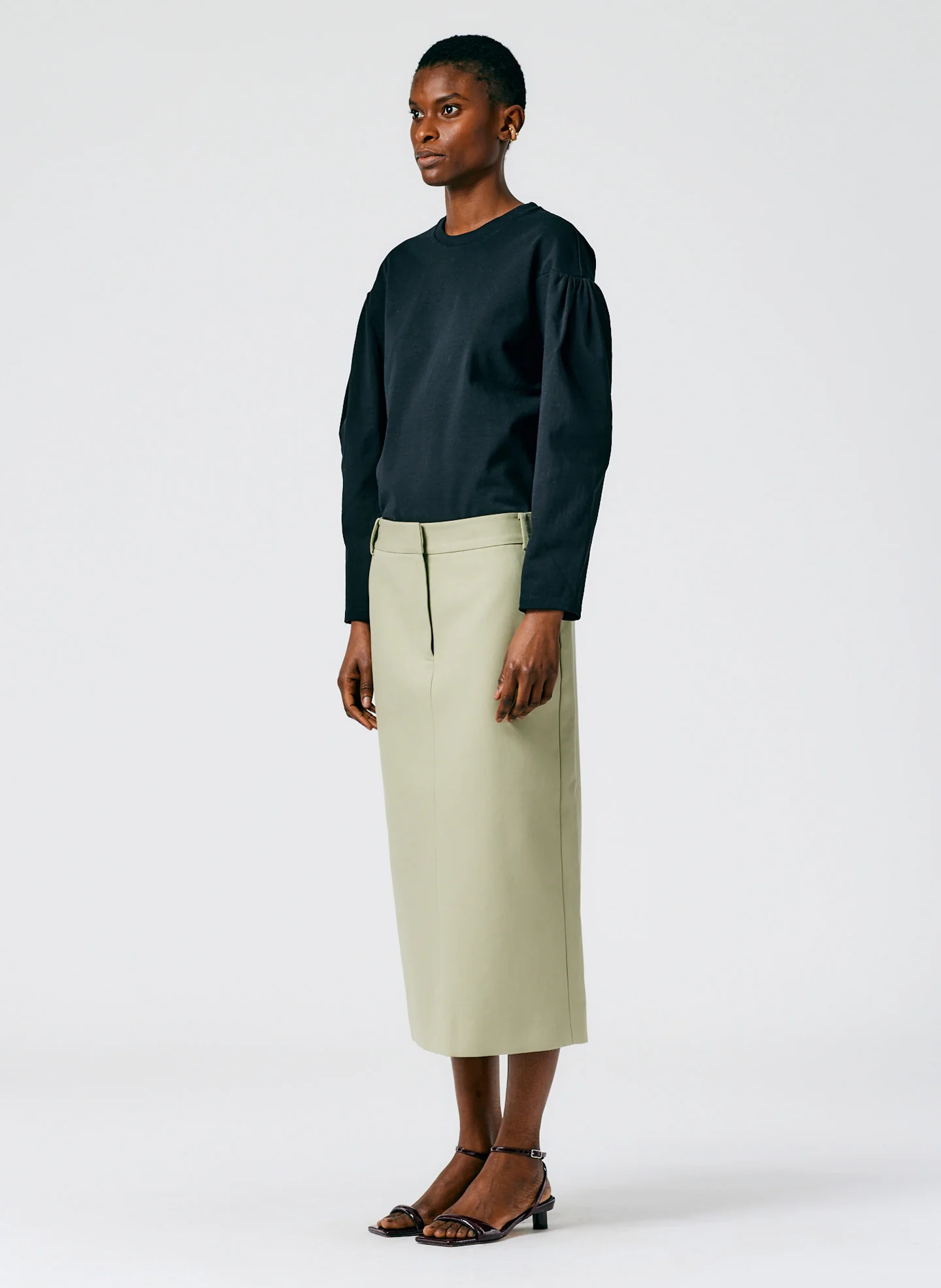 Margaux Twill Midi Trouser Skirt - Image 3