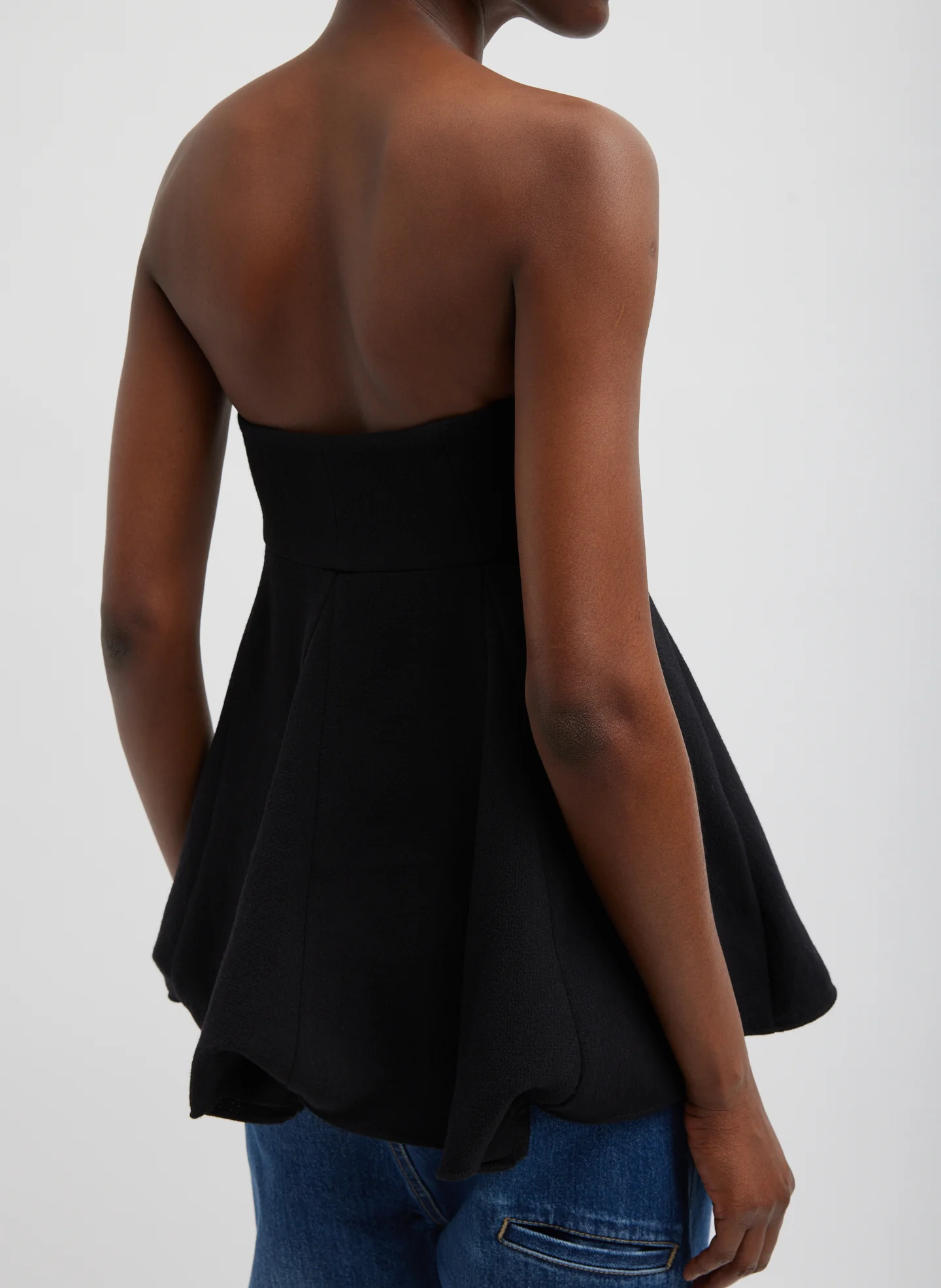 Melee Crepe Strapless Top - Image 5