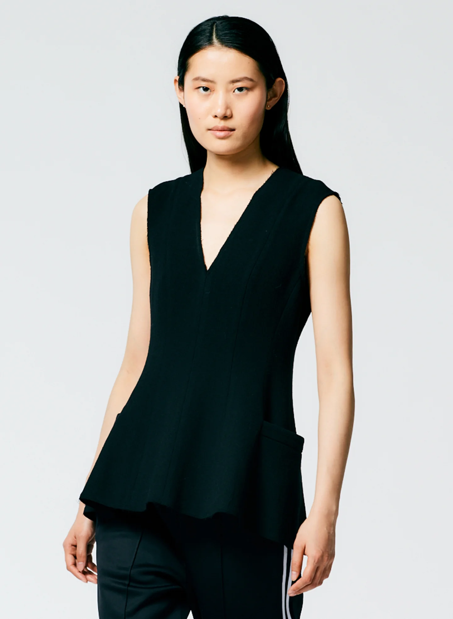 Melee Crepe V-Neck Top - Image 2