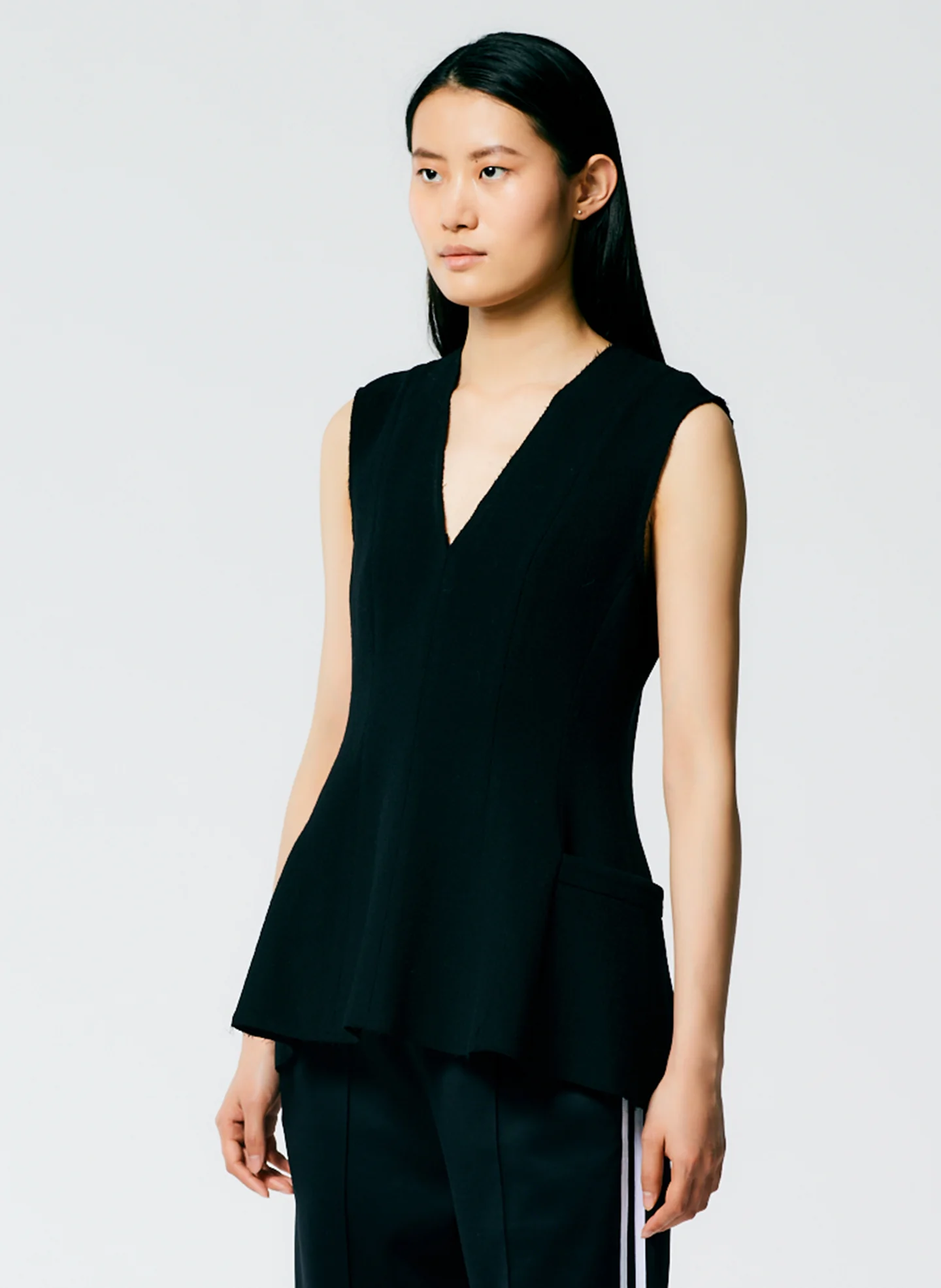 Melee Crepe V-Neck Top - Image 3
