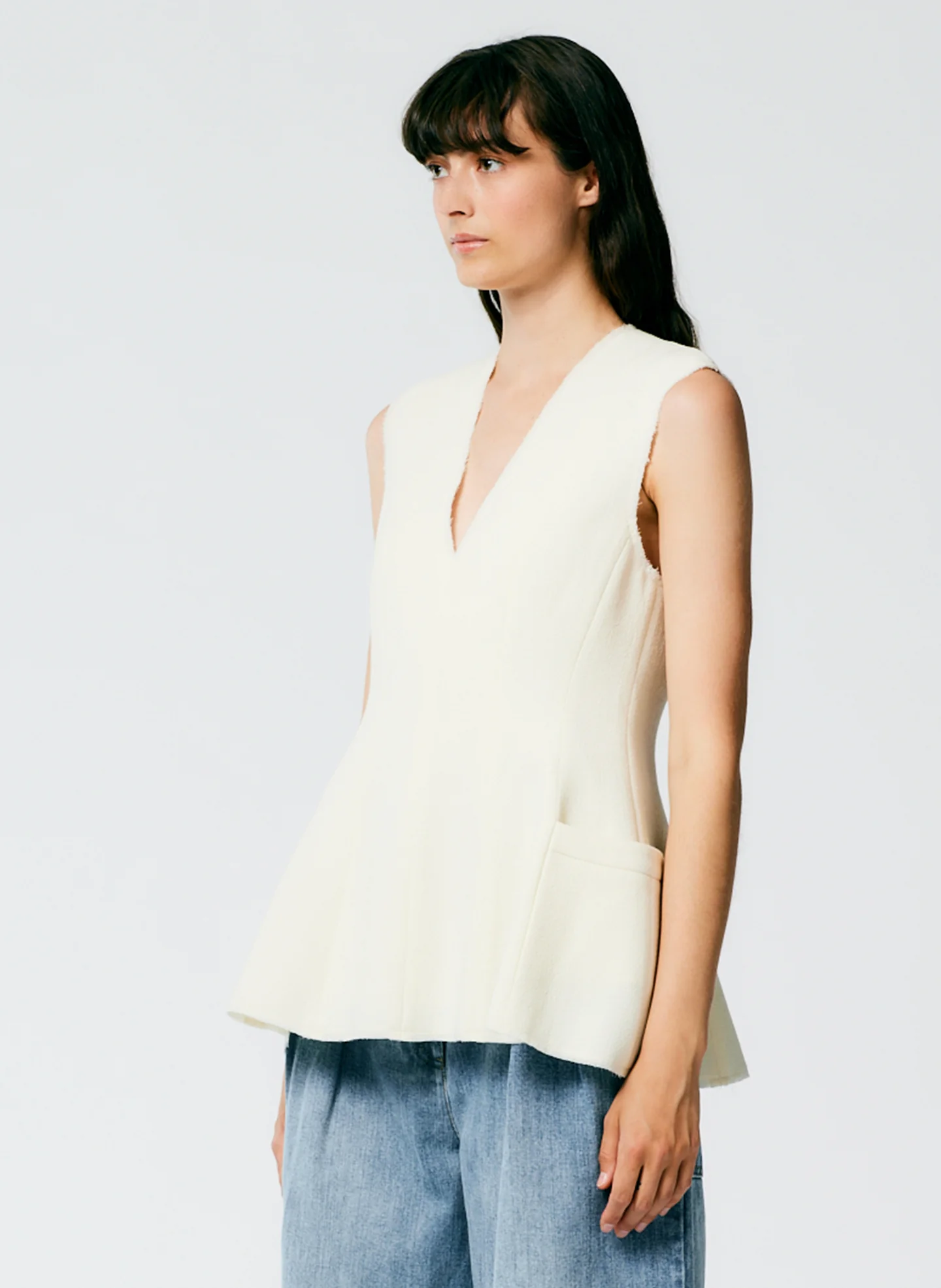 Melee Crepe V-Neck Top - Image 2