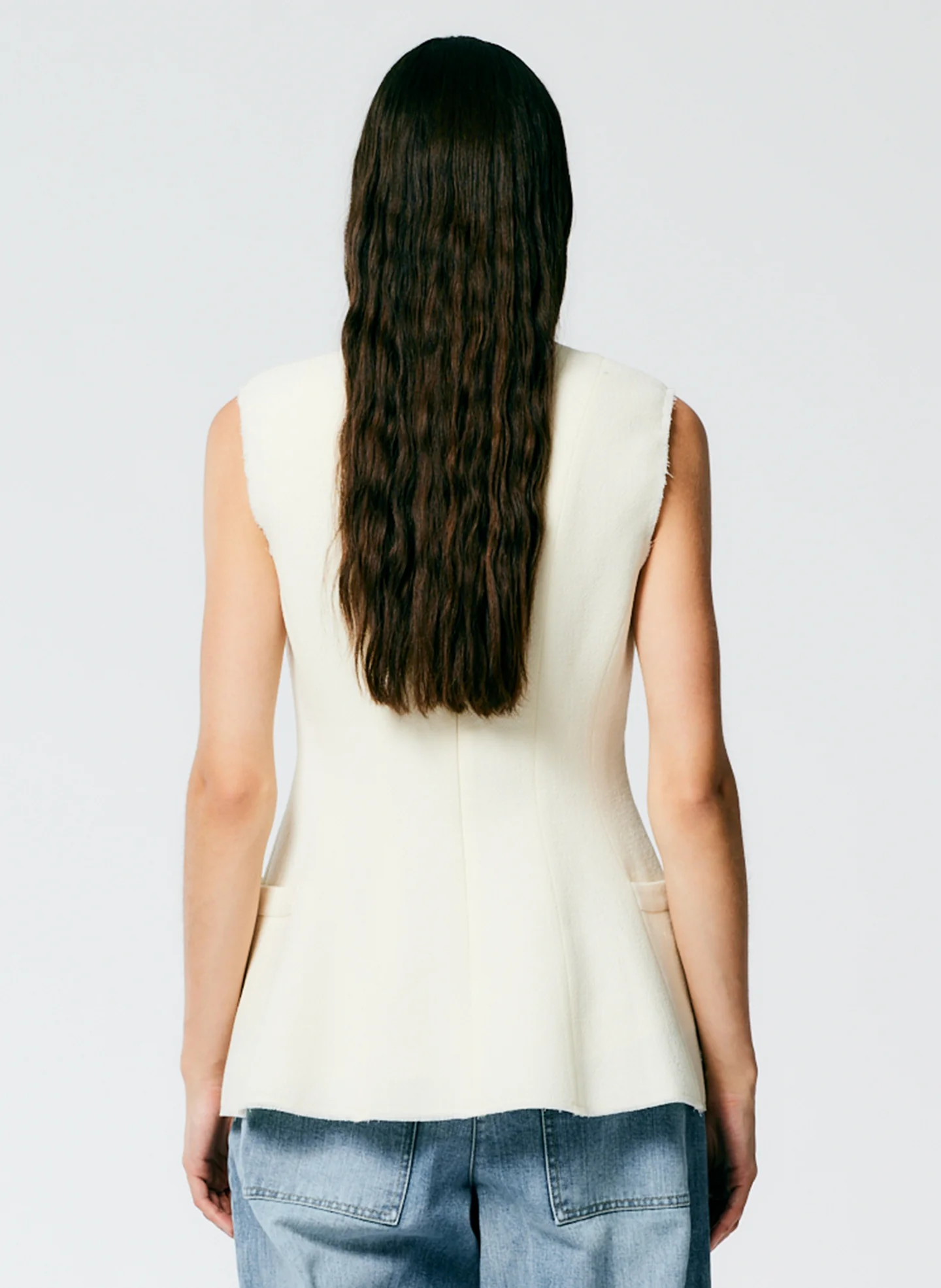 Melee Crepe V-Neck Top - Image 3