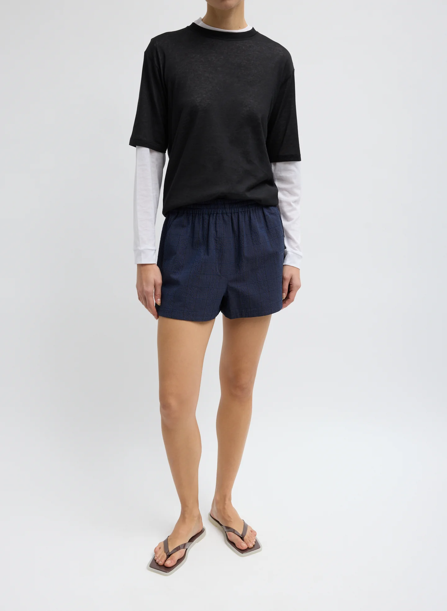Menswear Crepon Pull On Shorts
