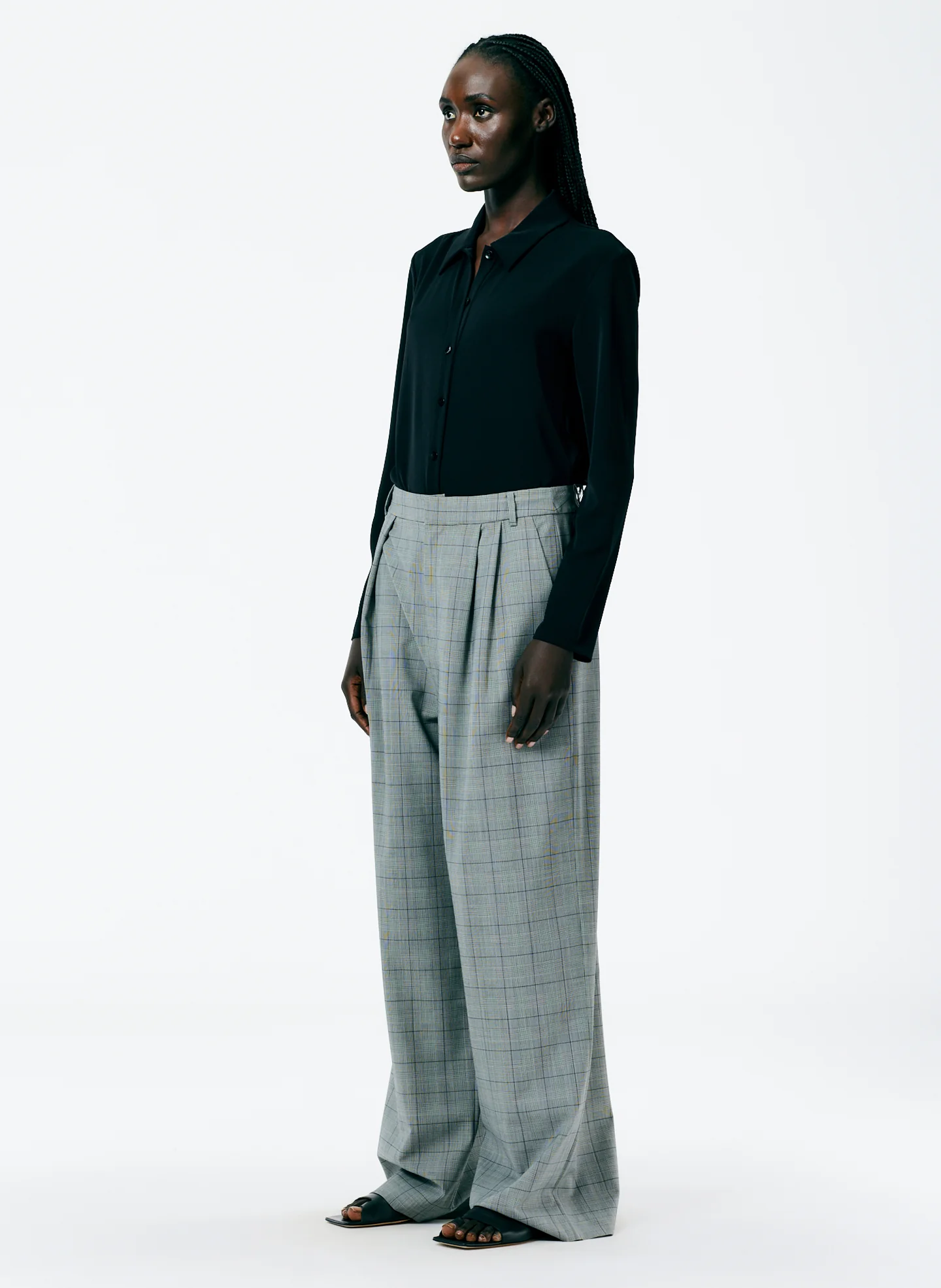 Menswear Suiting Asymmetrical Pleat Stella Pant - Image 5