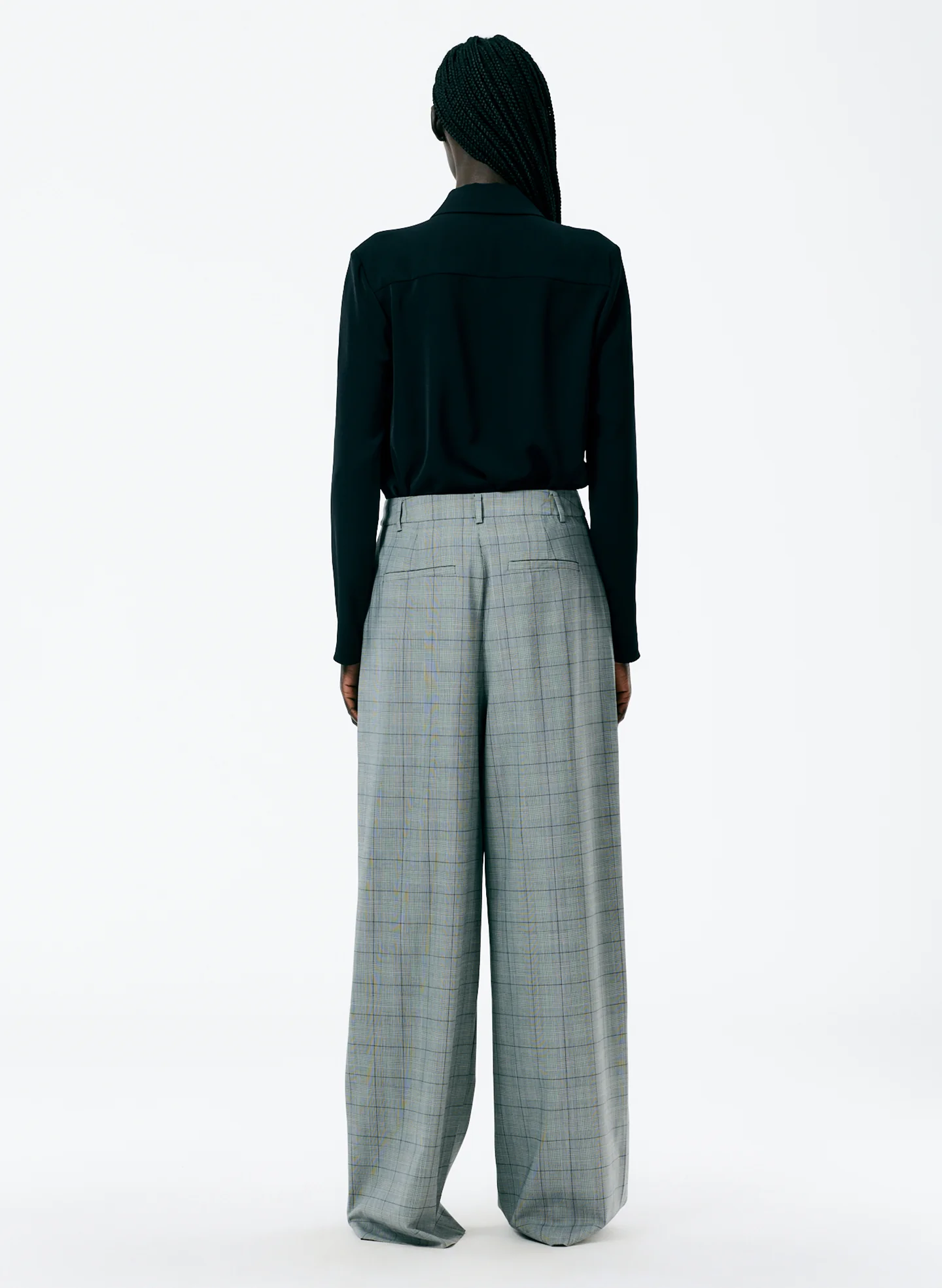 Menswear Suiting Asymmetrical Pleat Stella Pant - Image 6