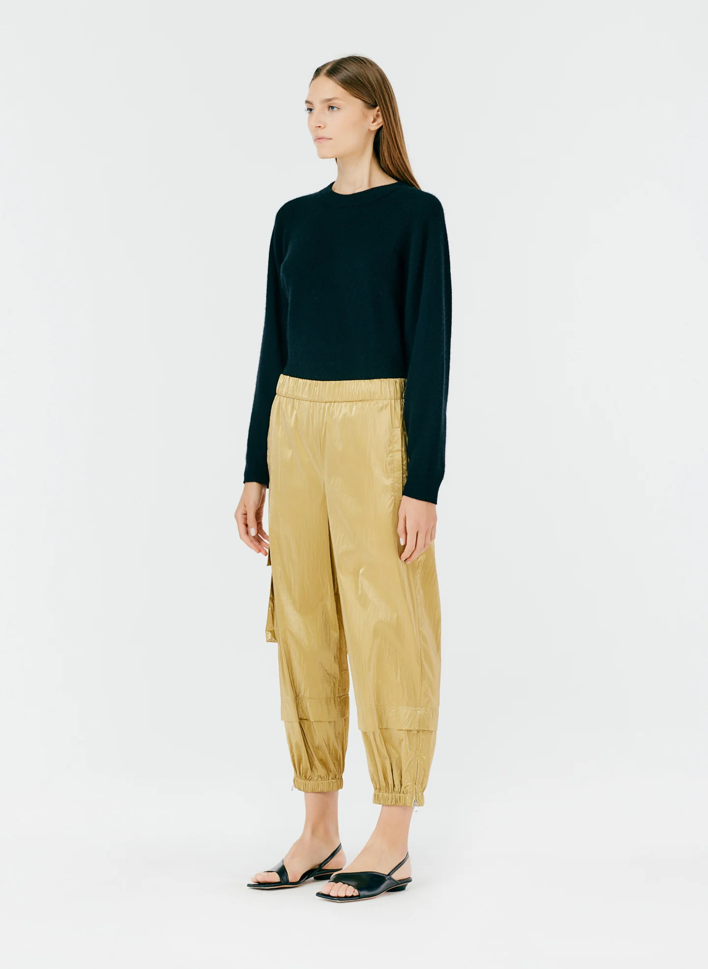 Metallic Nylon Pull On Wilt Jogger - Image 3
