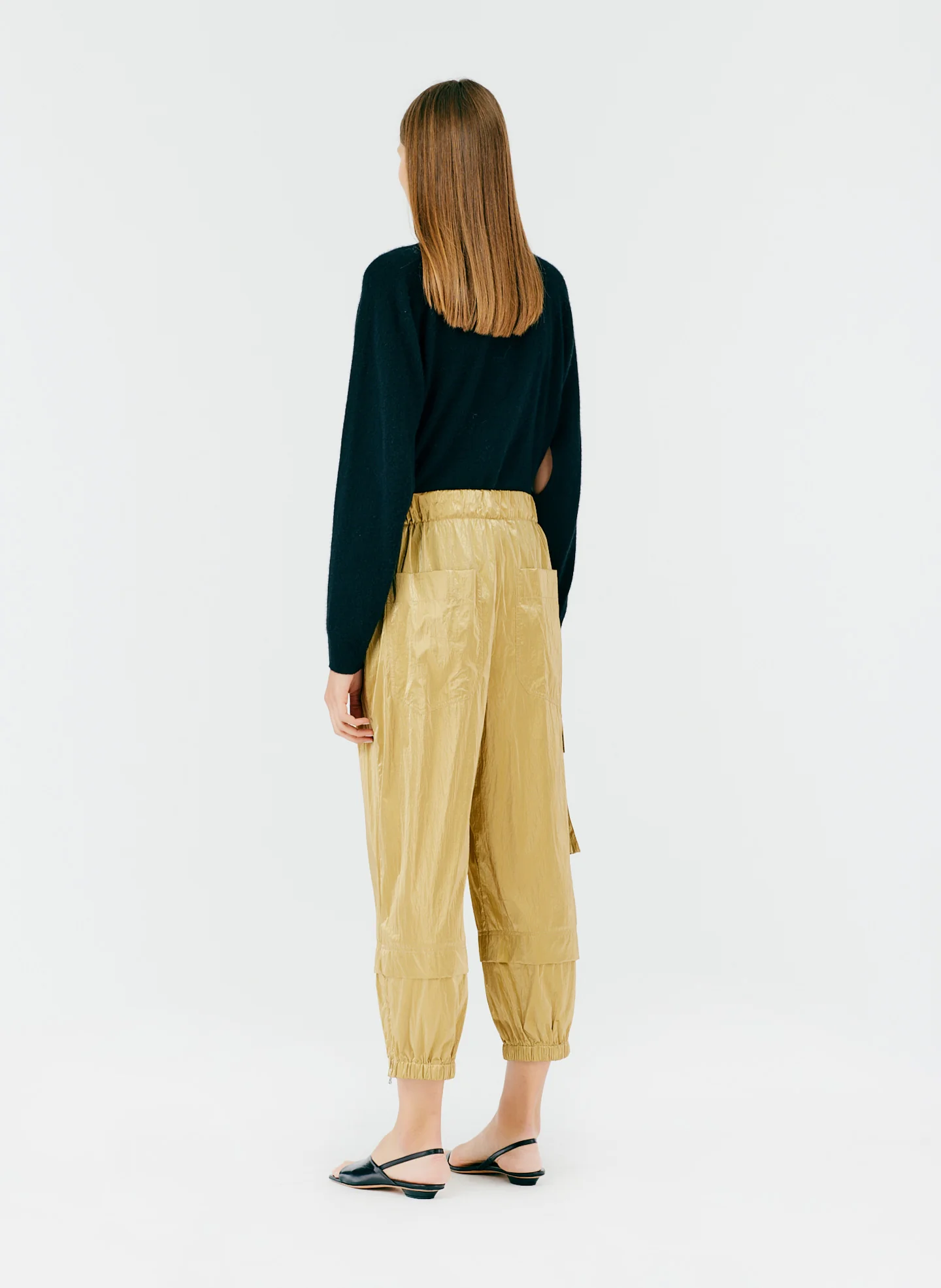 Metallic Nylon Pull On Wilt Jogger - Image 4