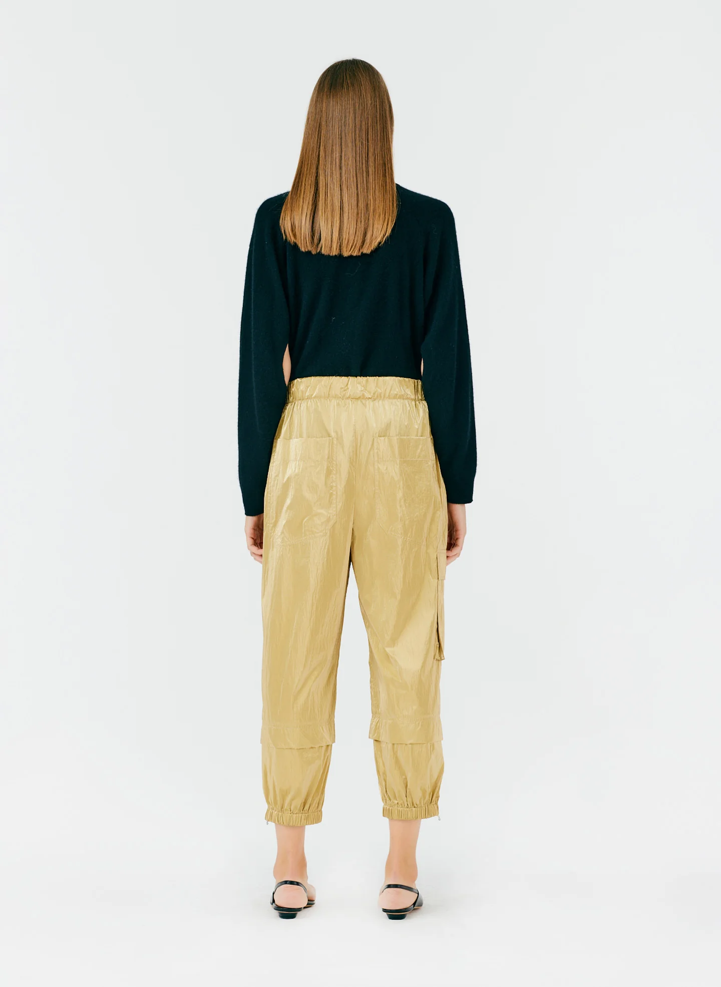 Metallic Nylon Pull On Wilt Jogger - Image 5
