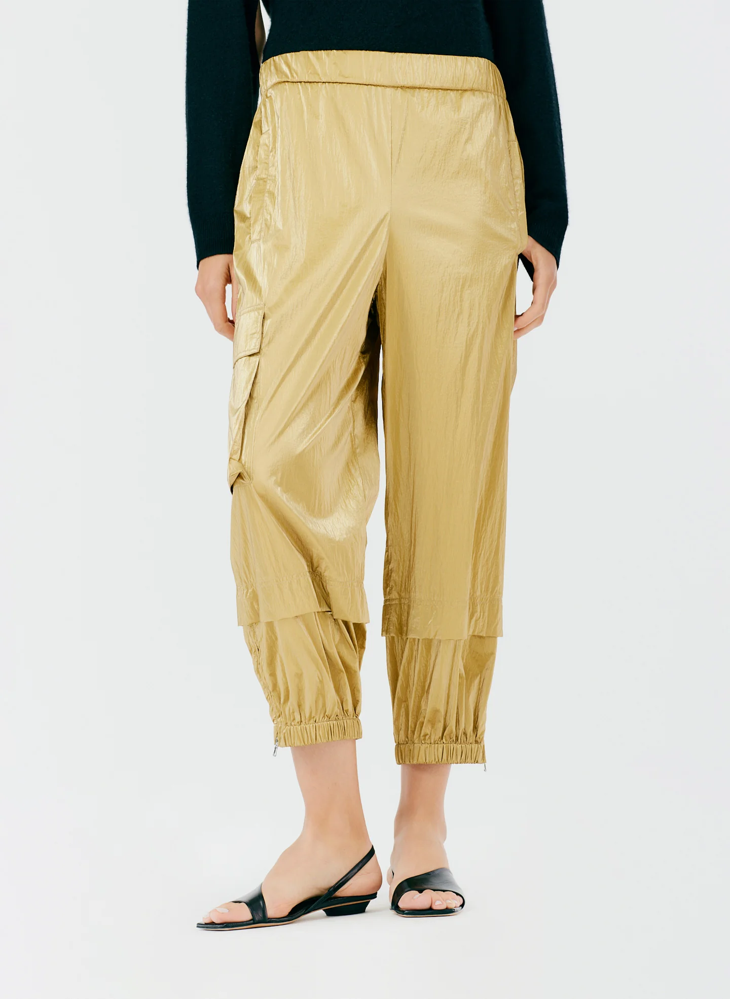 Metallic Nylon Pull On Wilt Jogger - Image 6