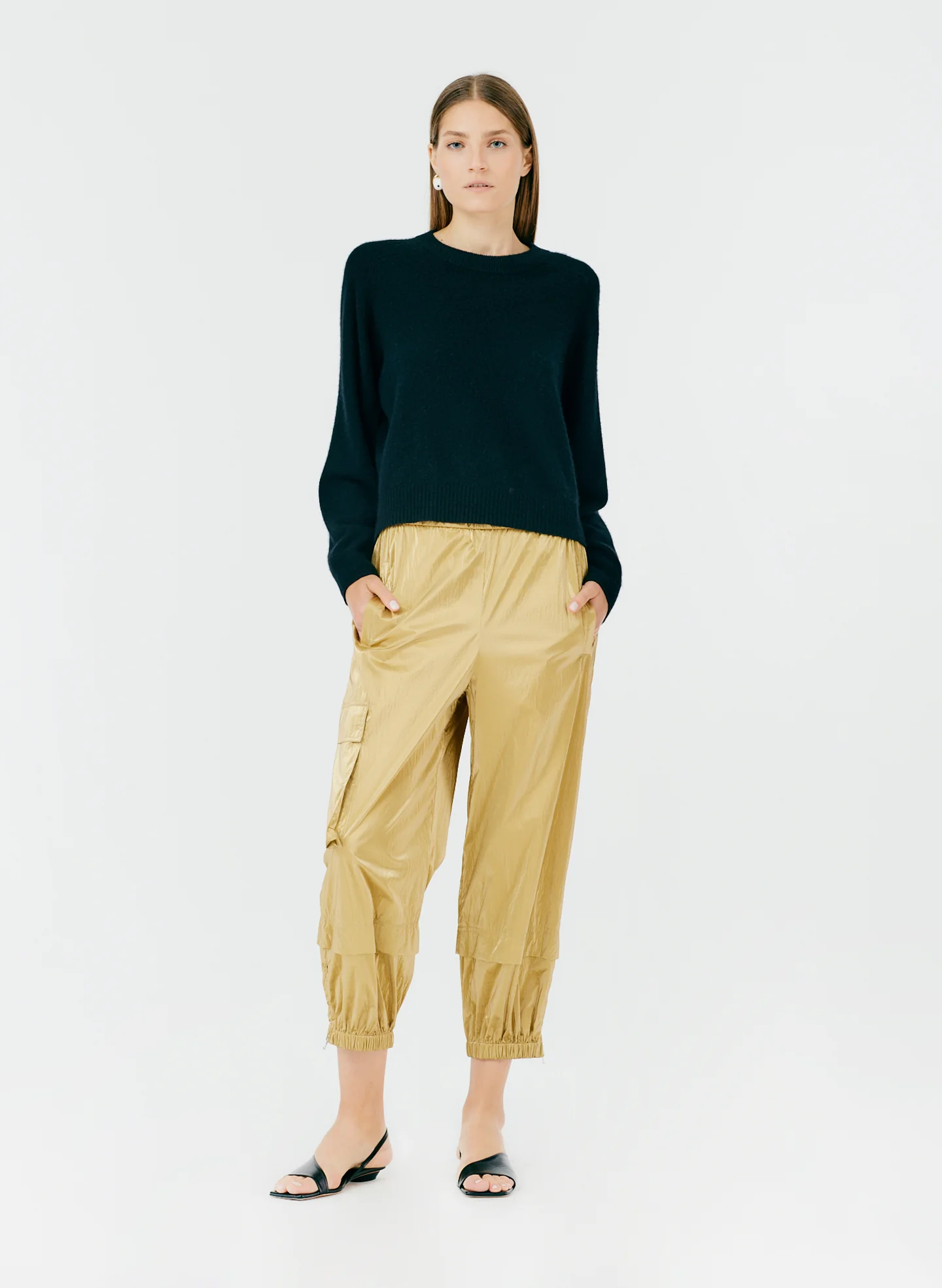 Metallic Nylon Pull On Wilt Jogger - Image 7