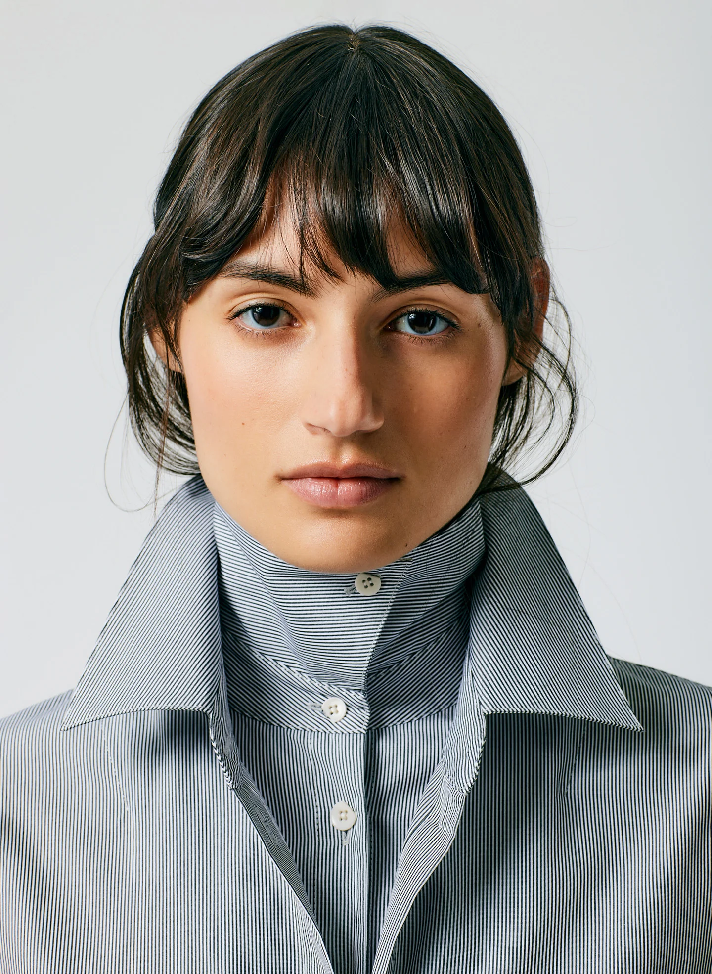 Micro Stripe Double Collar Shirt - Image 5