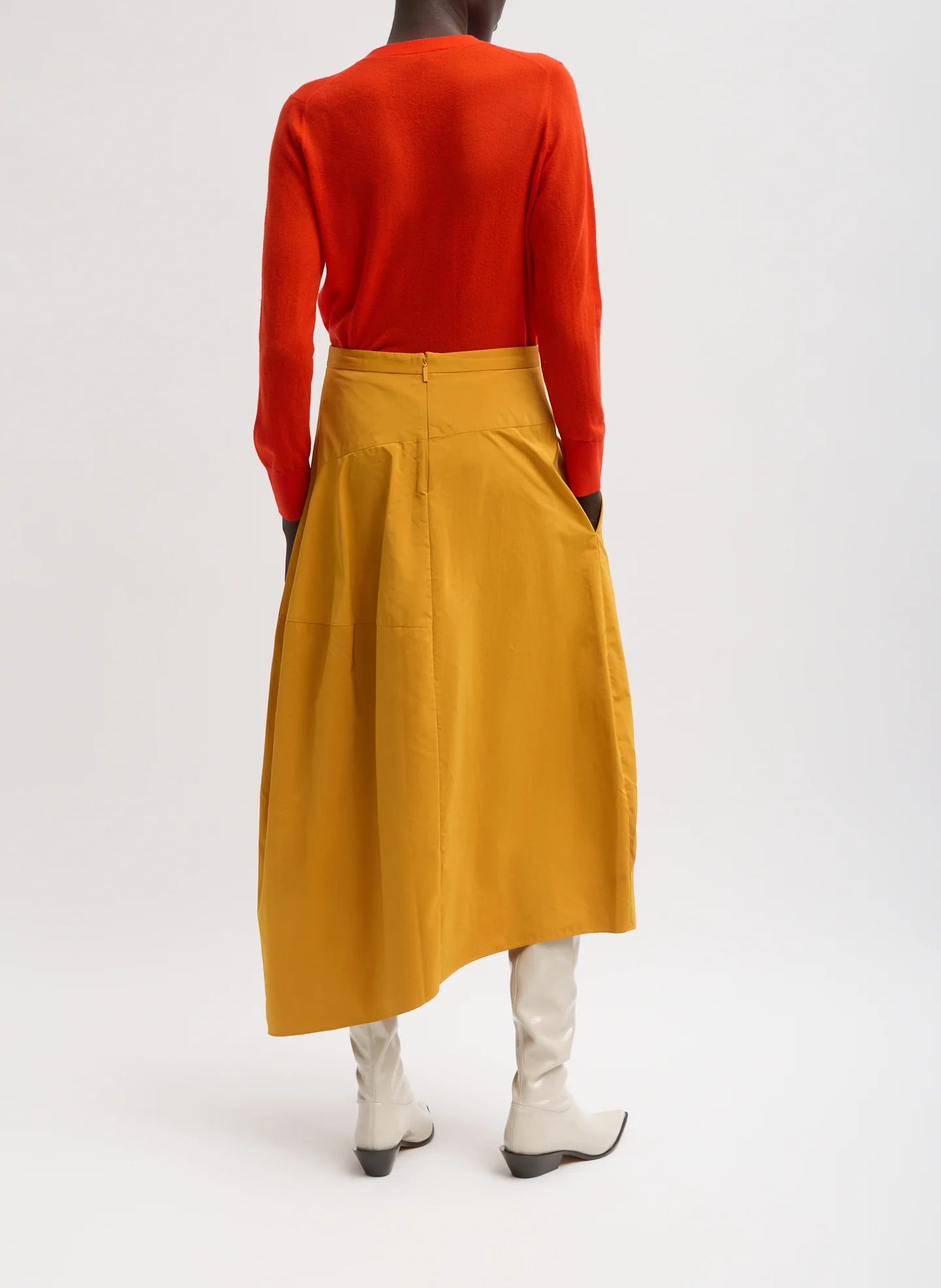 Nylon Asymmetrical Balloon Skirt - Image 4