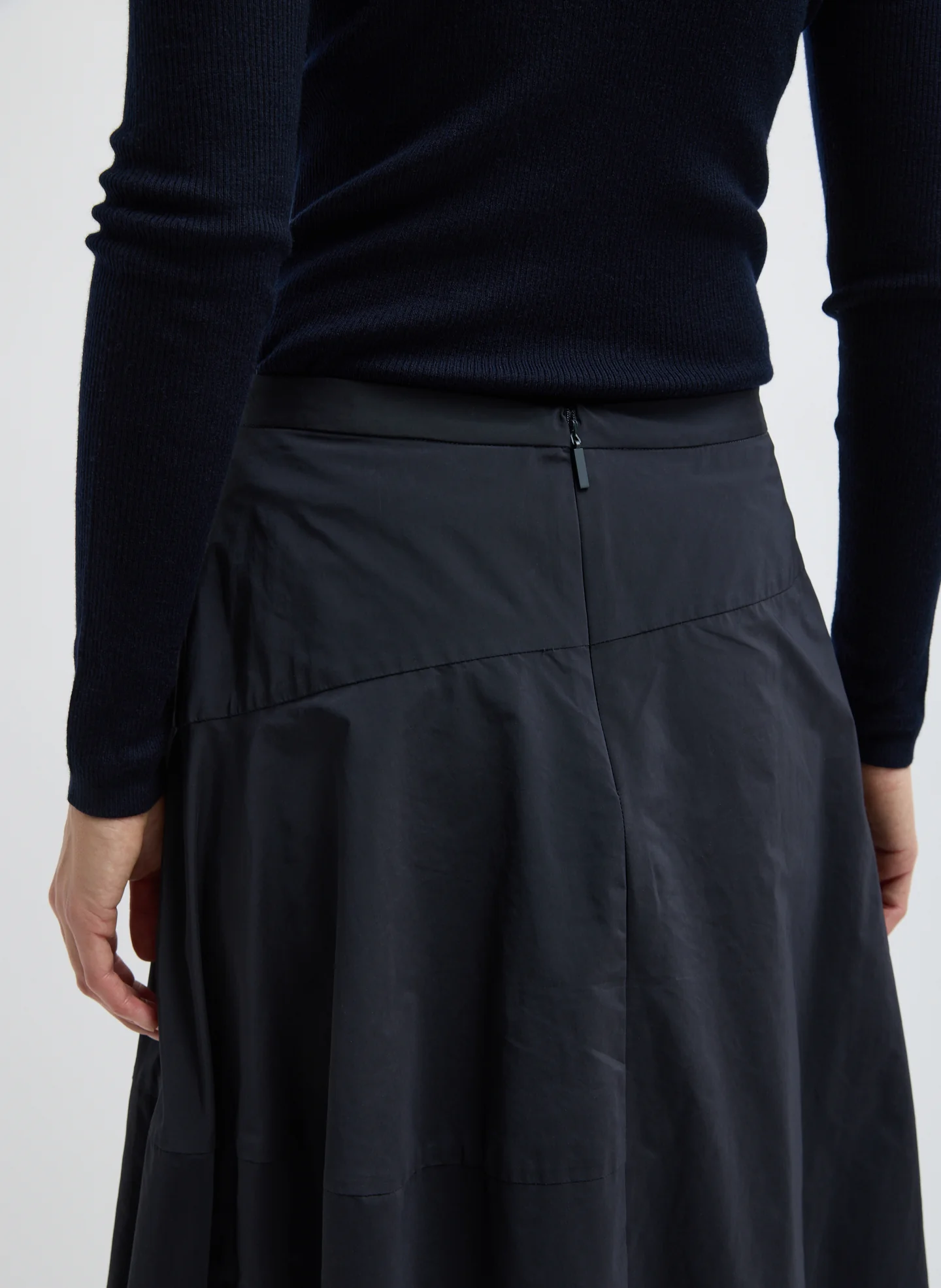 Nylon Asymmetrical Balloon Skirt - Image 5