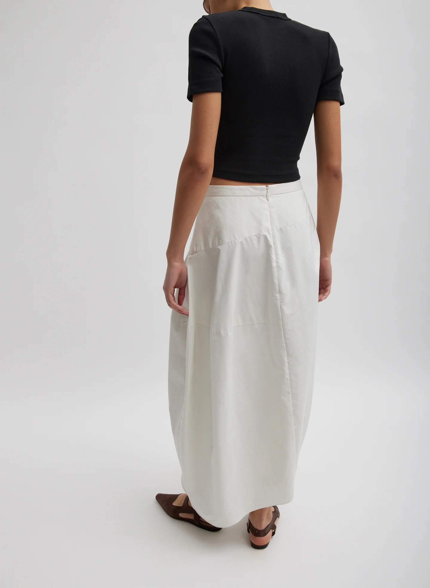 Nylon Asymmetrical Balloon Skirt - Image 7