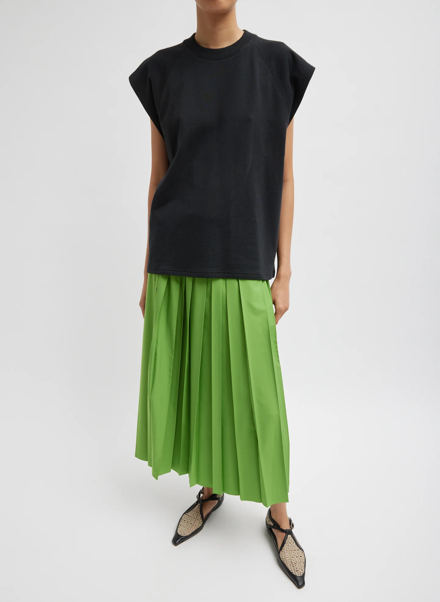Nylon Pleated Pull On Skirt - Image 5