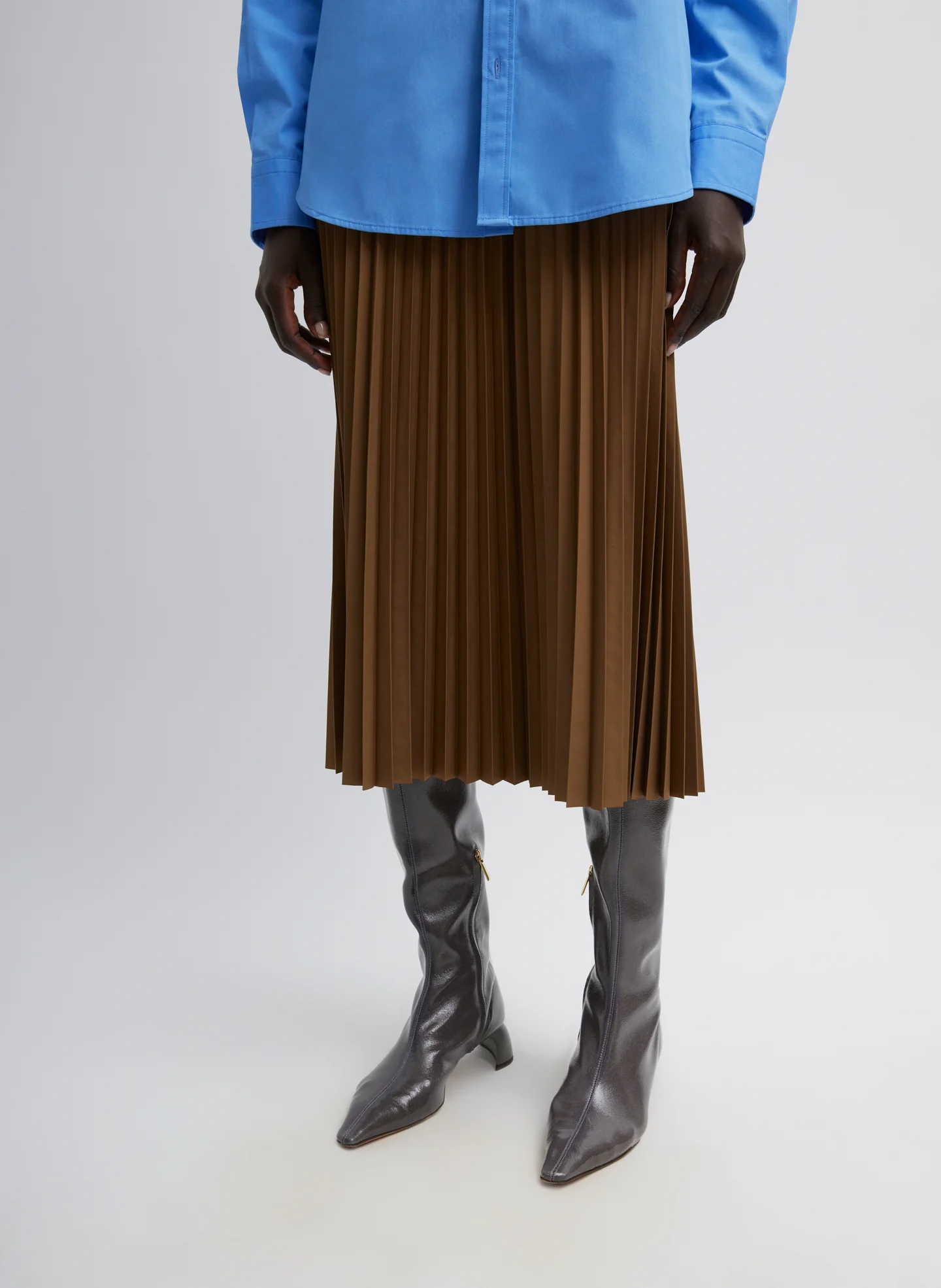 Nylon Pleating Sunray Pull On Skirt - Image 4