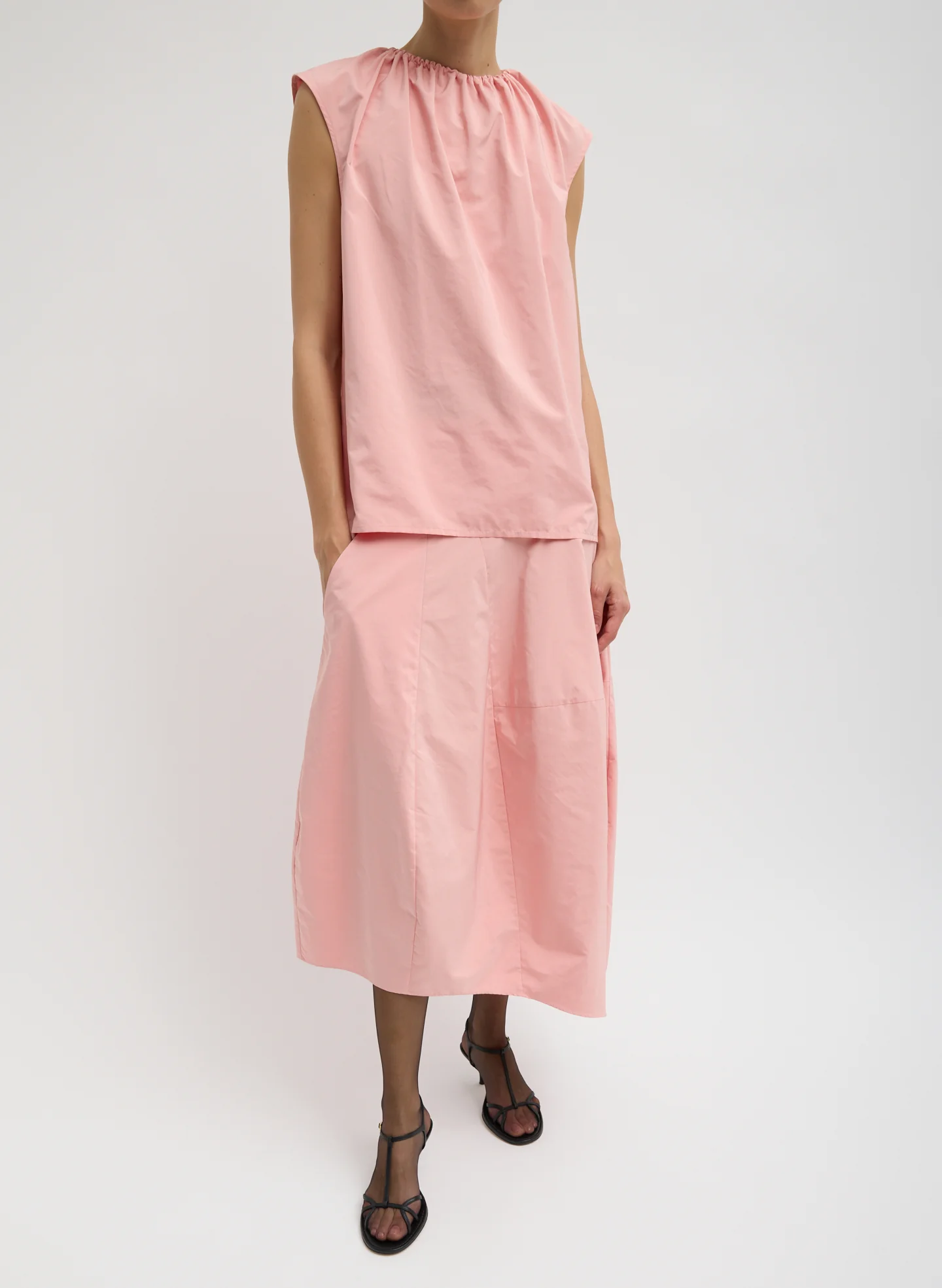 Nylon Shirred Neck Top - Image 3