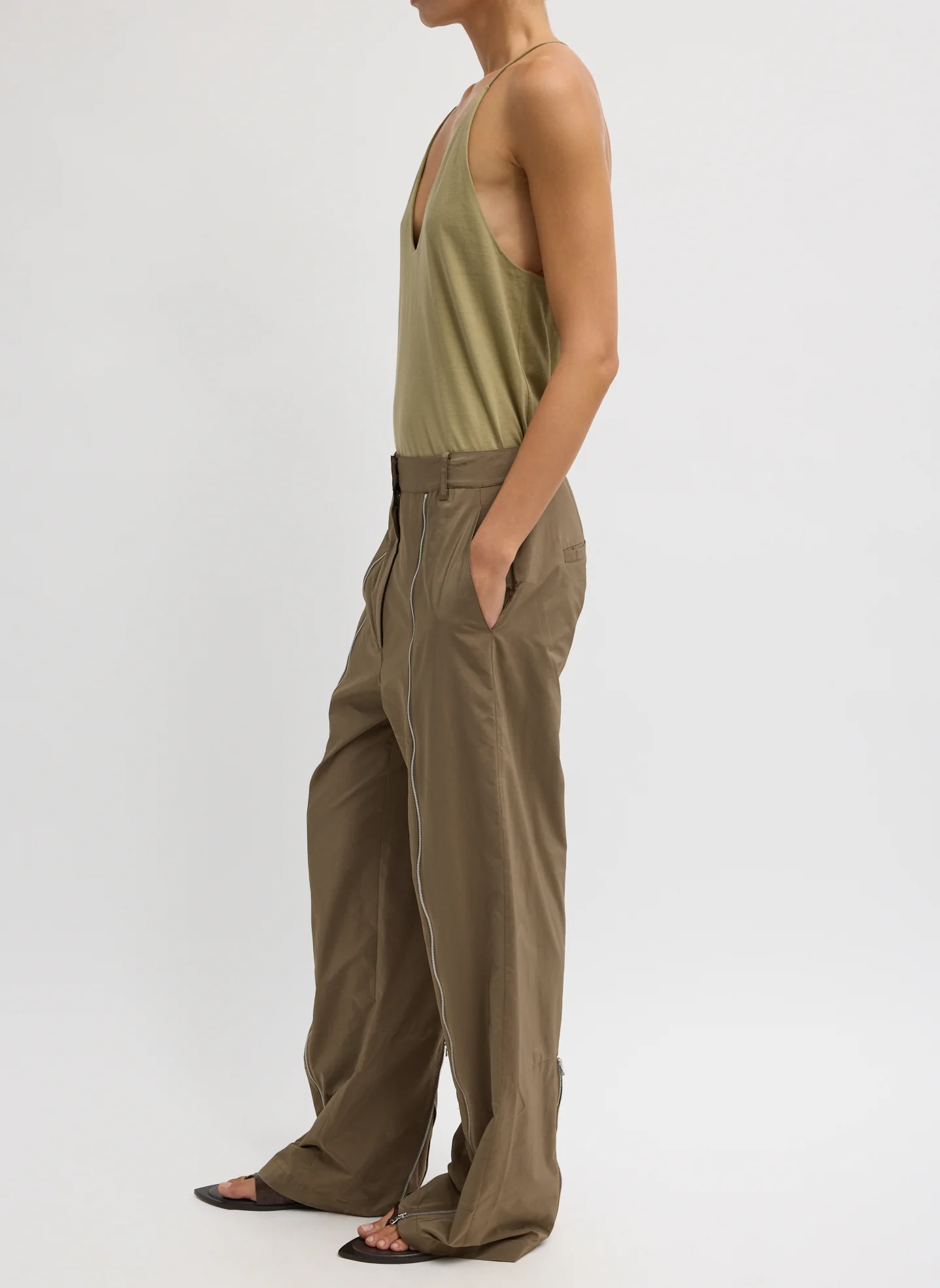 Nylon Zipper Trouser - Image 4